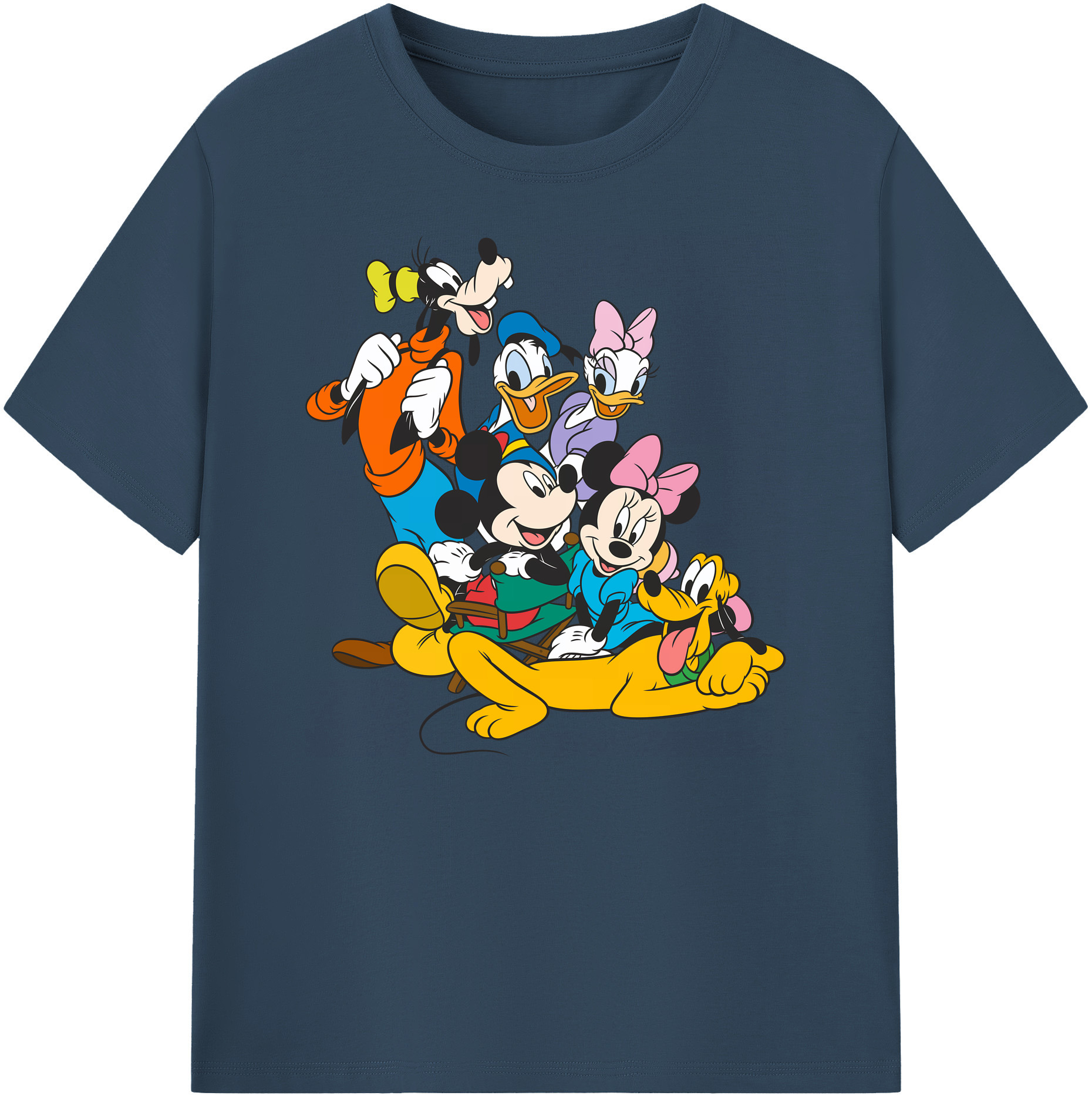 ミッキーマウス Mickey Mouse 綿100％ メンズ半袖Tシャツ｜肌触りやわらか＆通気性