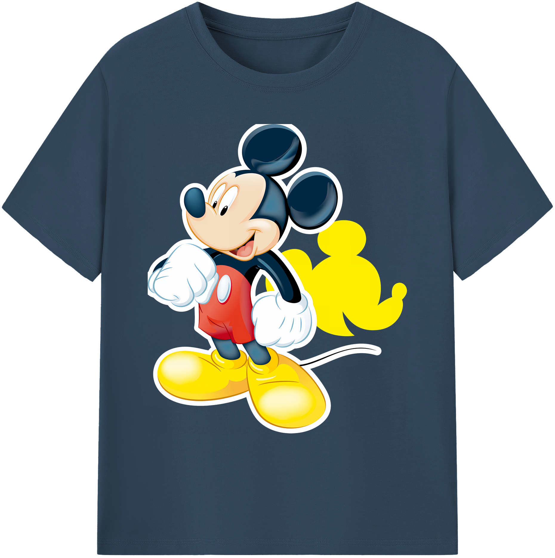 ミッキーマウス Mickey Mouse 綿100％ メンズ半袖Tシャツ｜肌触りやわらか＆通気性