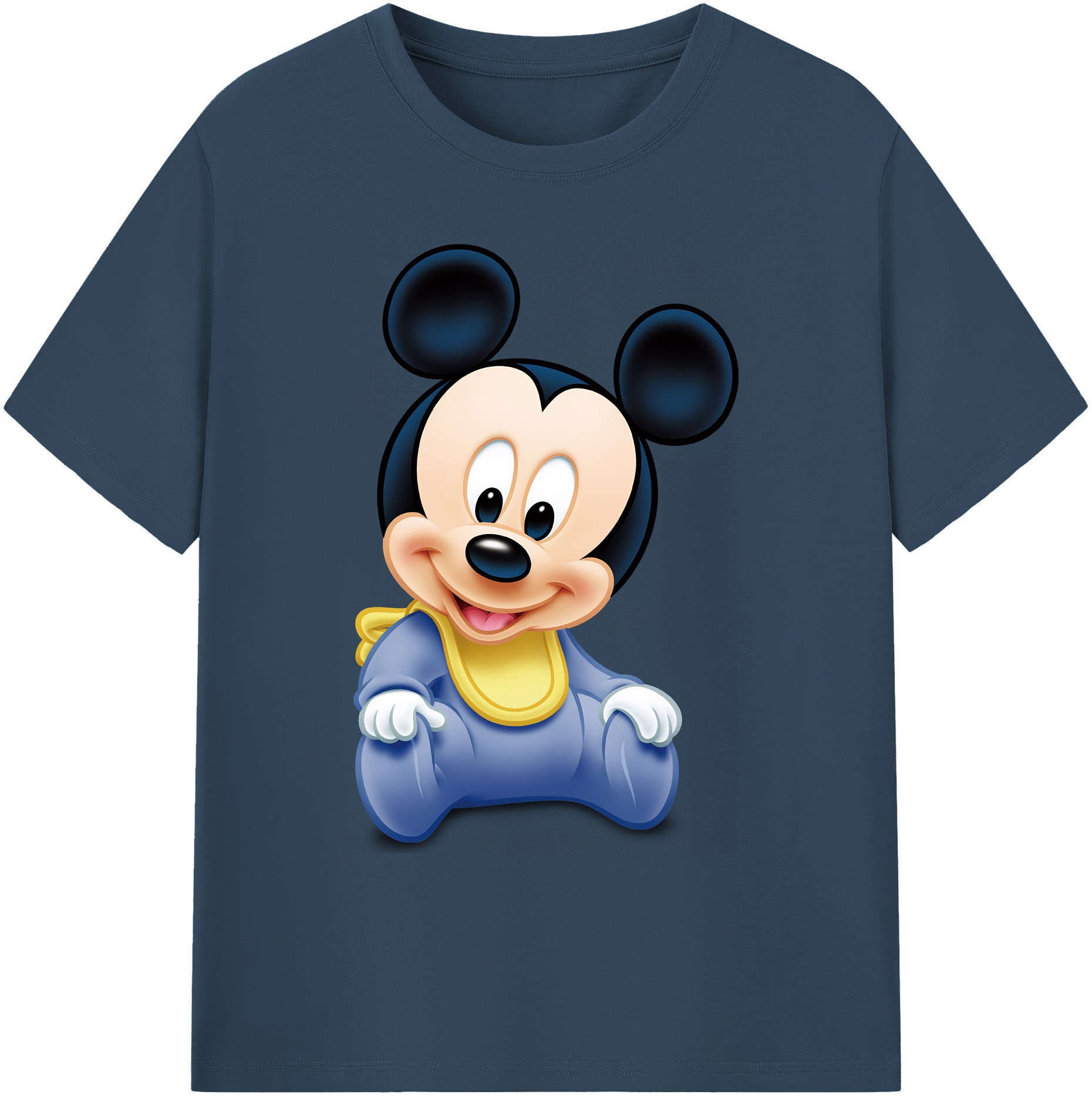 ミッキーマウス Mickey Mouse 綿100％ メンズ半袖Tシャツ｜肌触りやわらか＆通気性