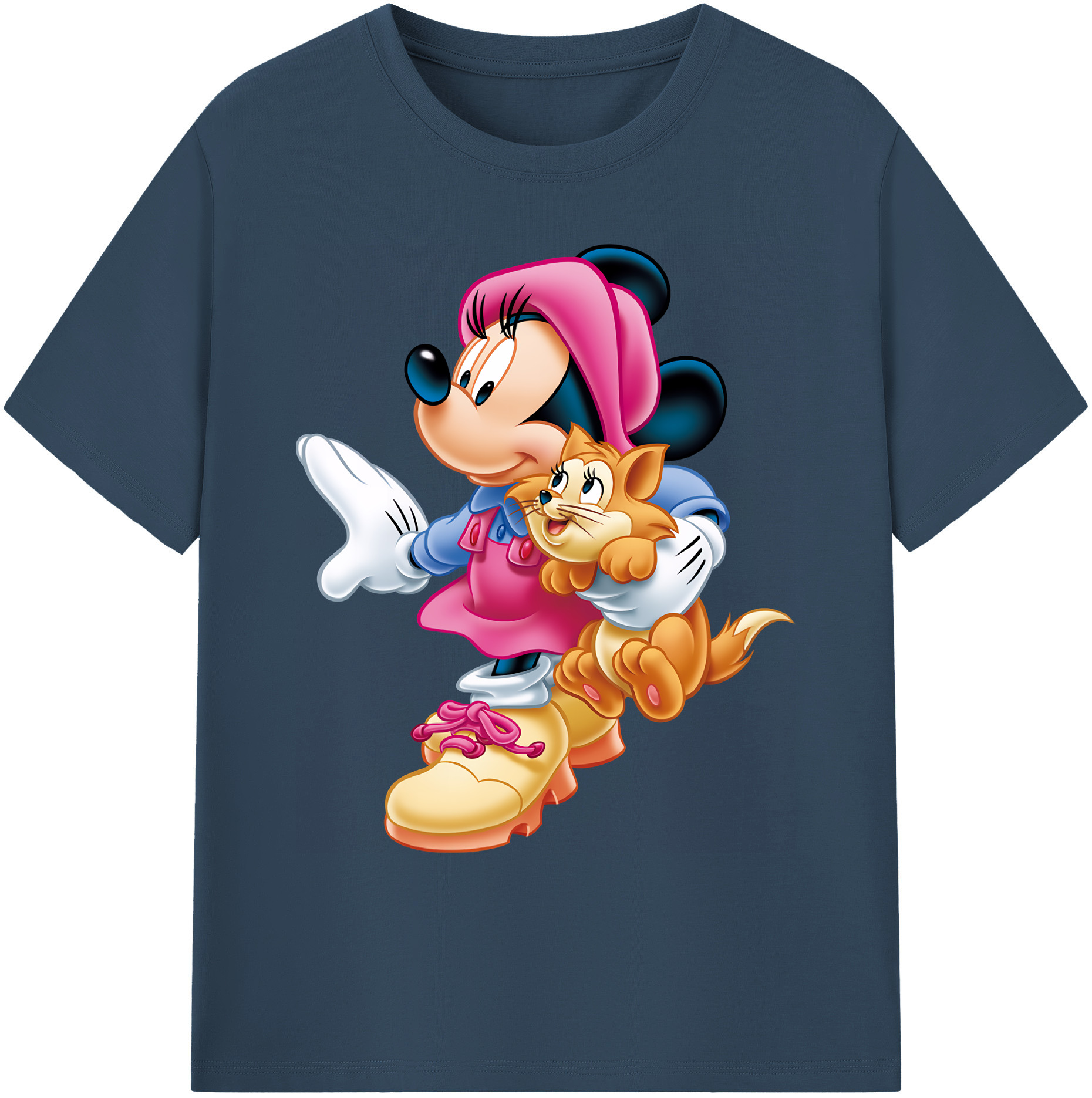 ミッキーマウス Mickey Mouse 綿100％ メンズ半袖Tシャツ｜肌触りやわらか＆通気性