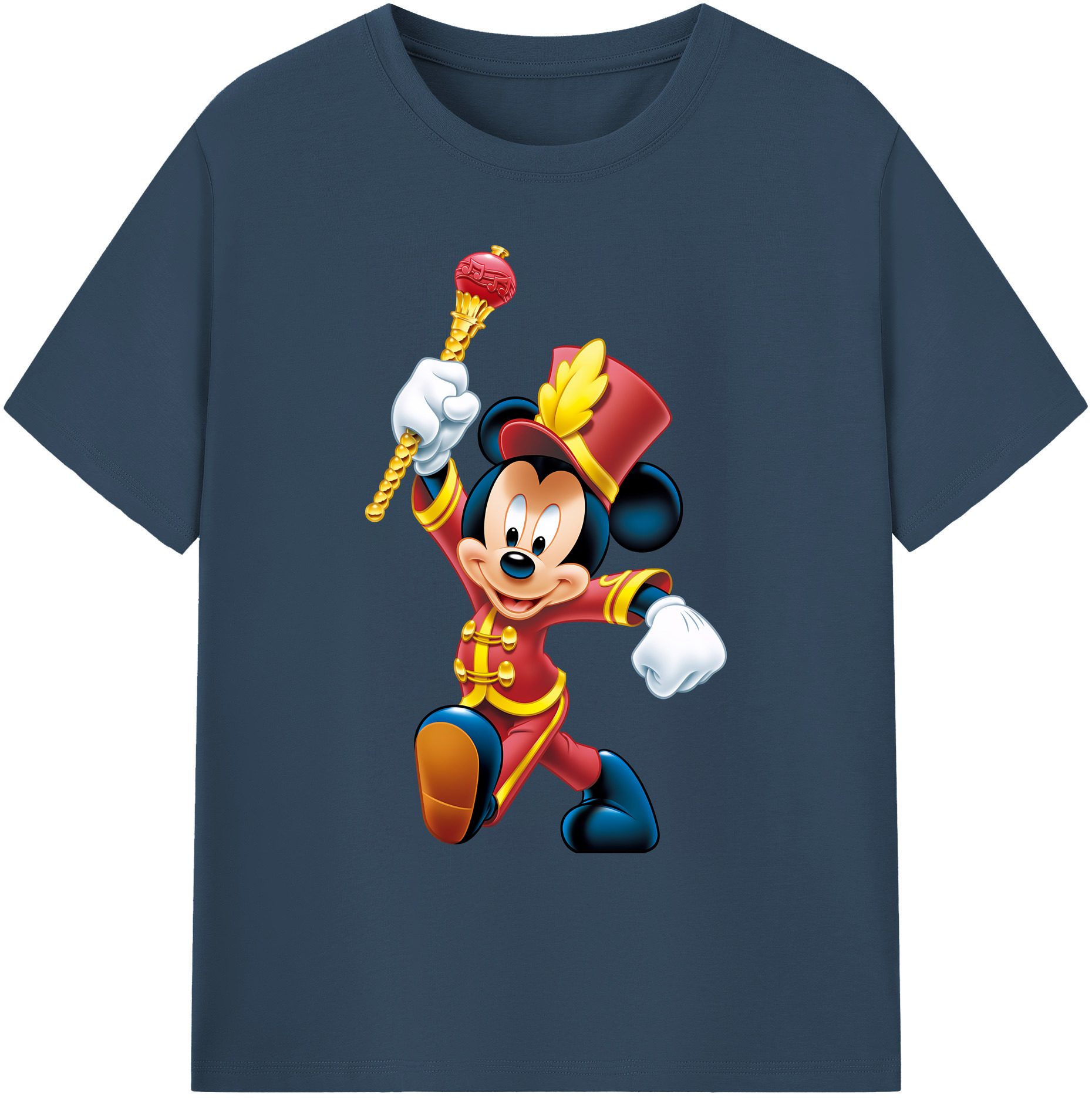 ミッキーマウス Mickey Mouse 綿100％ メンズ半袖Tシャツ｜肌触りやわらか＆通気性