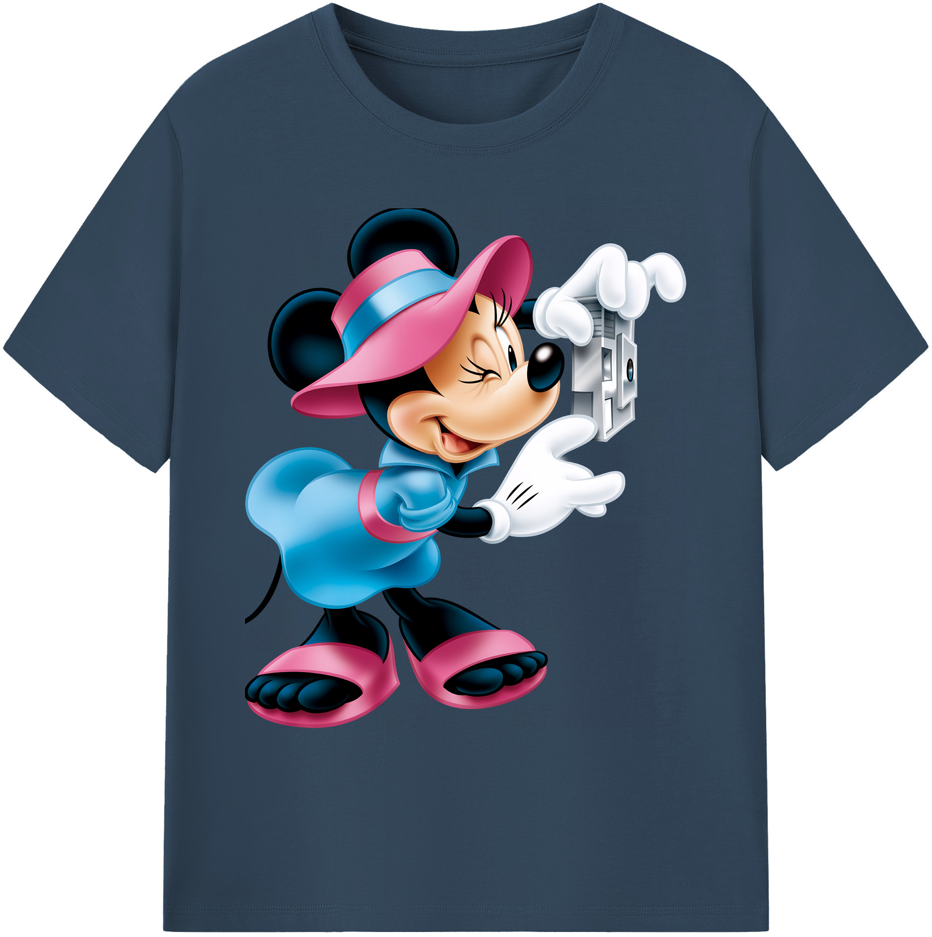 ミッキーマウス Mickey Mouse 綿100％ メンズ半袖Tシャツ｜肌触りやわらか＆通気性