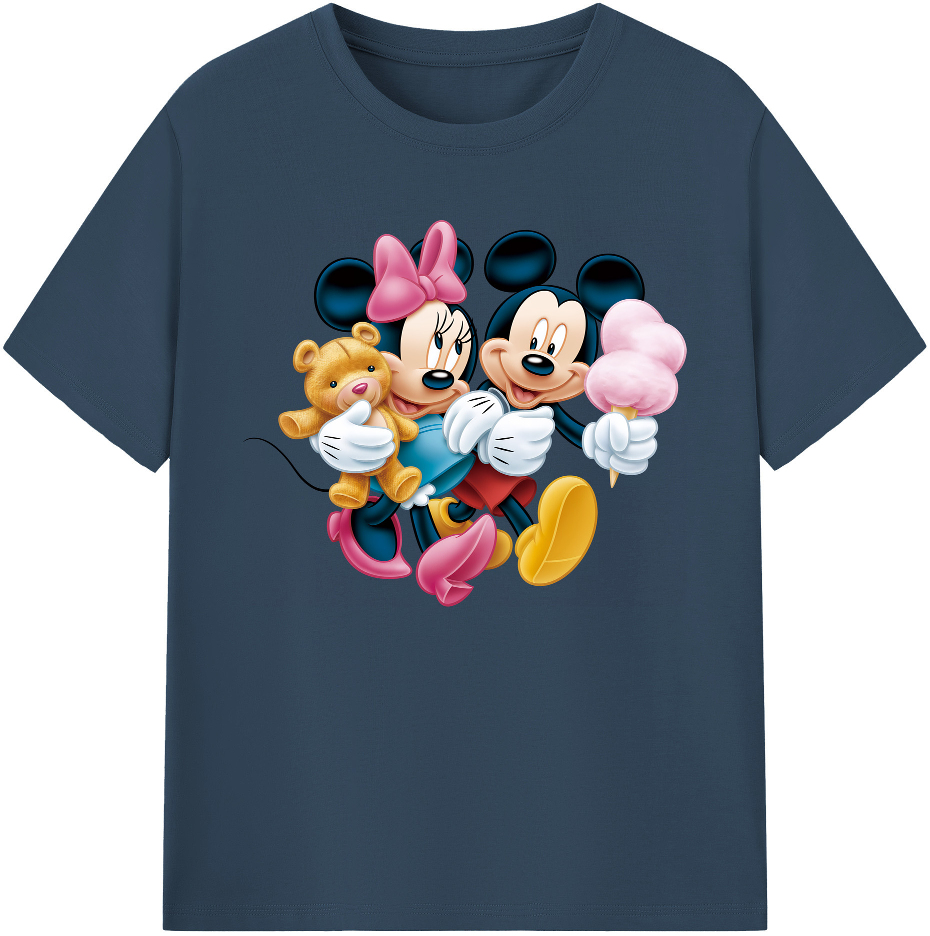 ミッキーマウス Mickey Mouse 綿100％ メンズ半袖Tシャツ｜肌触りやわらか＆通気性