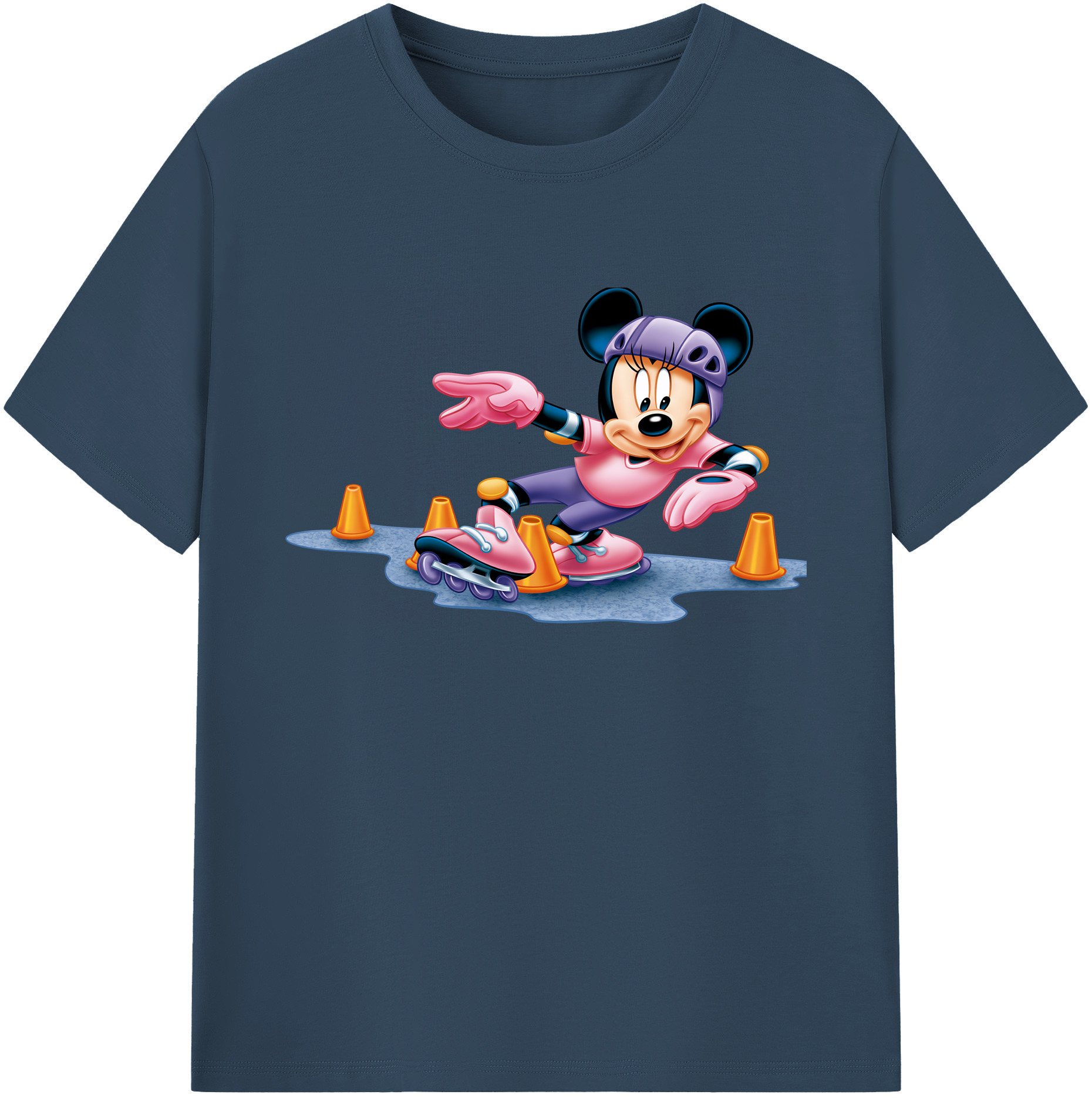 ミッキーマウス Mickey Mouse 綿100％ メンズ半袖Tシャツ｜肌触りやわらか＆通気性