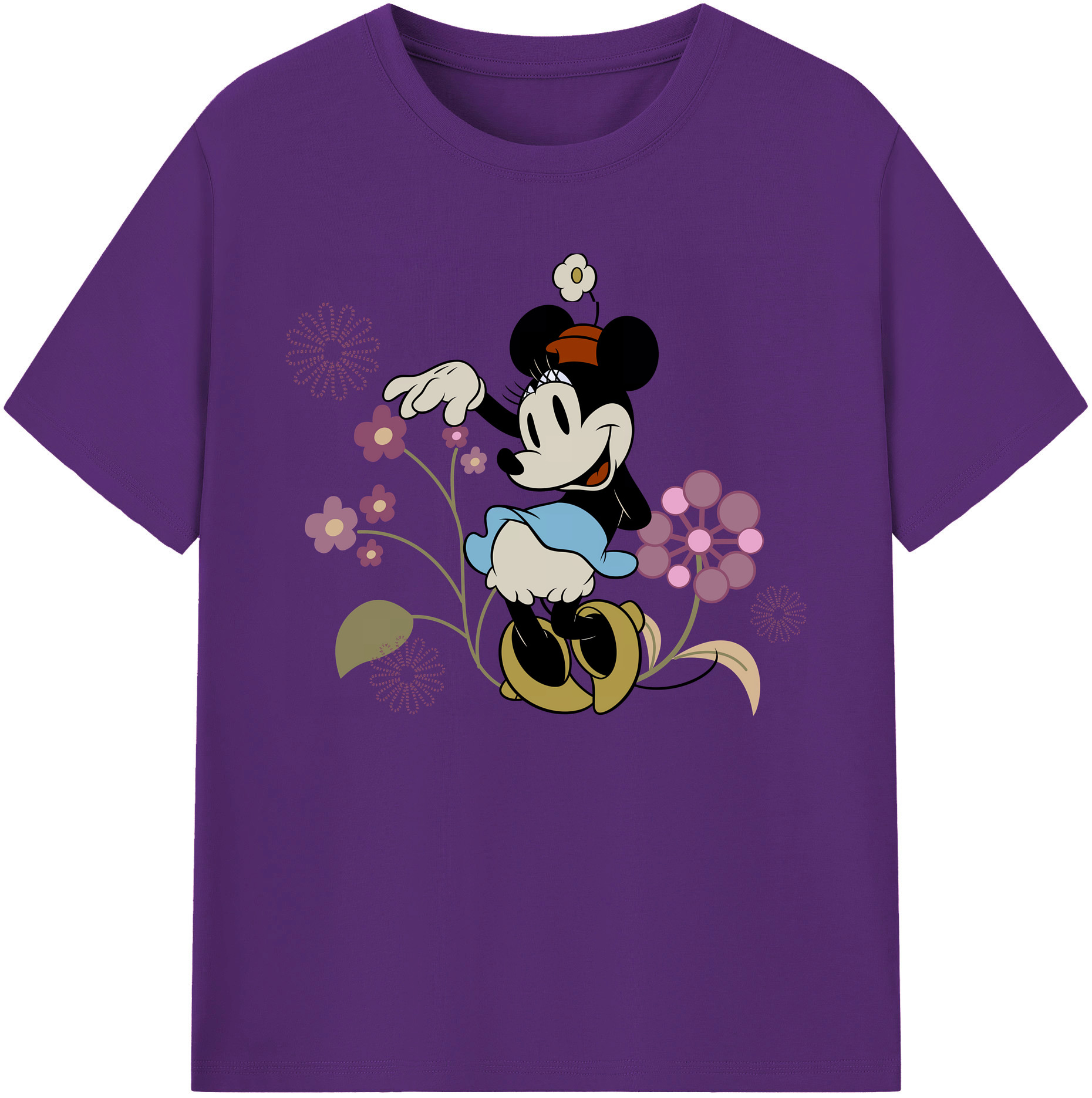 ミッキーマウス Mickey Mouse 綿100％ メンズ半袖Tシャツ｜肌触りやわらか＆通気性
