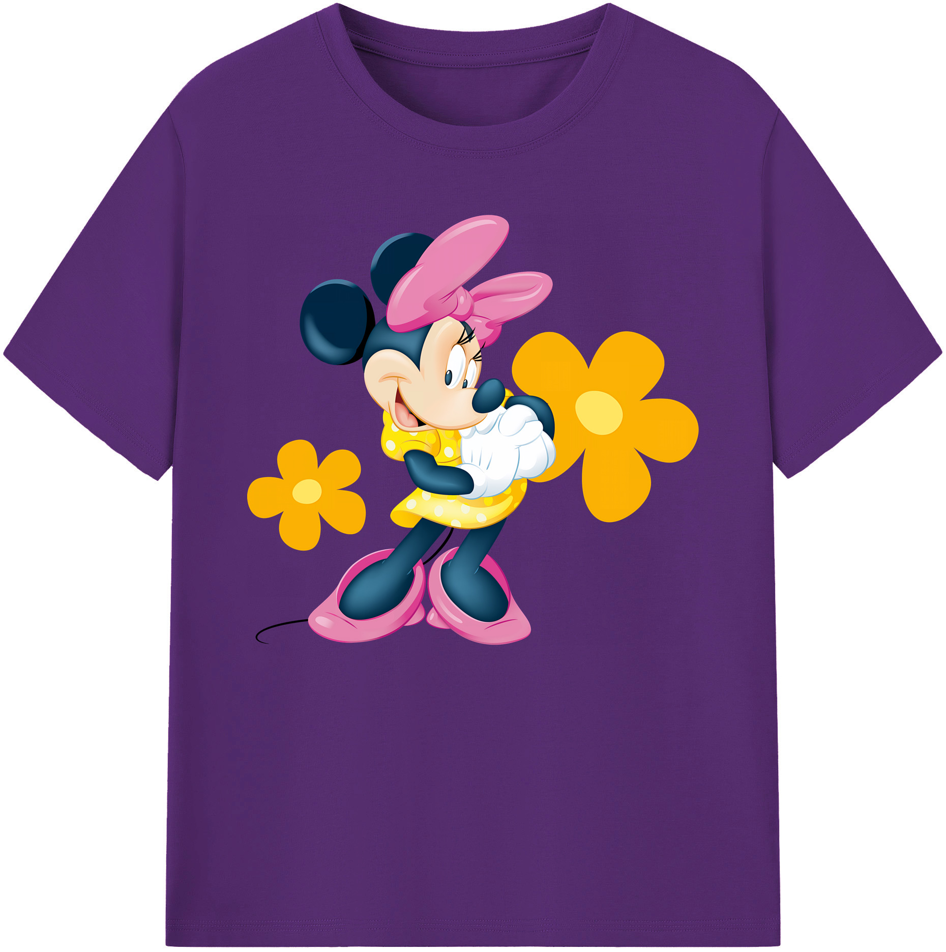 ミッキーマウス Mickey Mouse 綿100％ メンズ半袖Tシャツ｜肌触りやわらか＆通気性