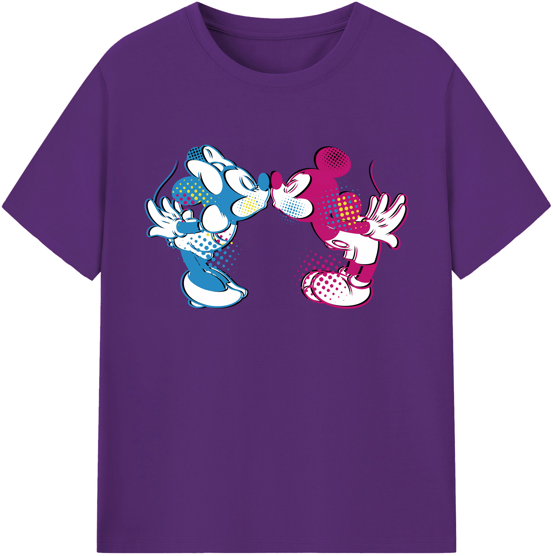 ミッキーマウス Mickey Mouse 綿100％ メンズ半袖Tシャツ｜肌触りやわらか＆通気性