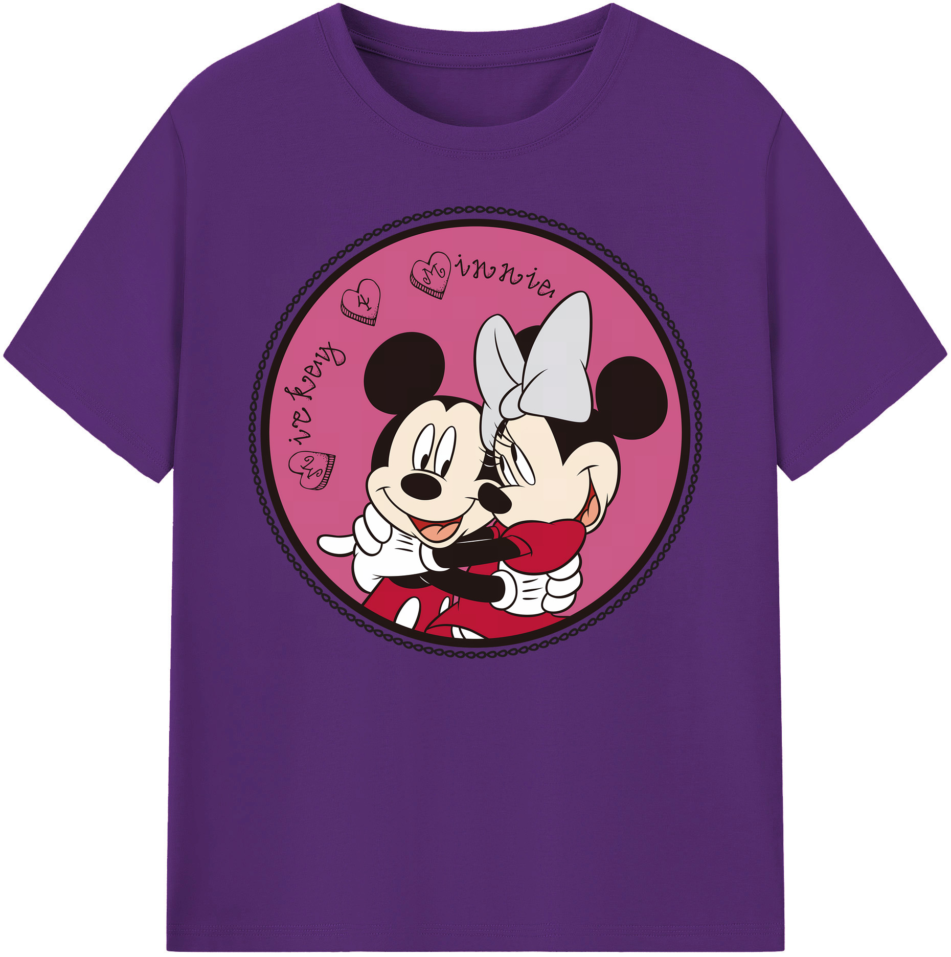 ミッキーマウス Mickey Mouse 綿100％ メンズ半袖Tシャツ｜肌触りやわらか＆通気性