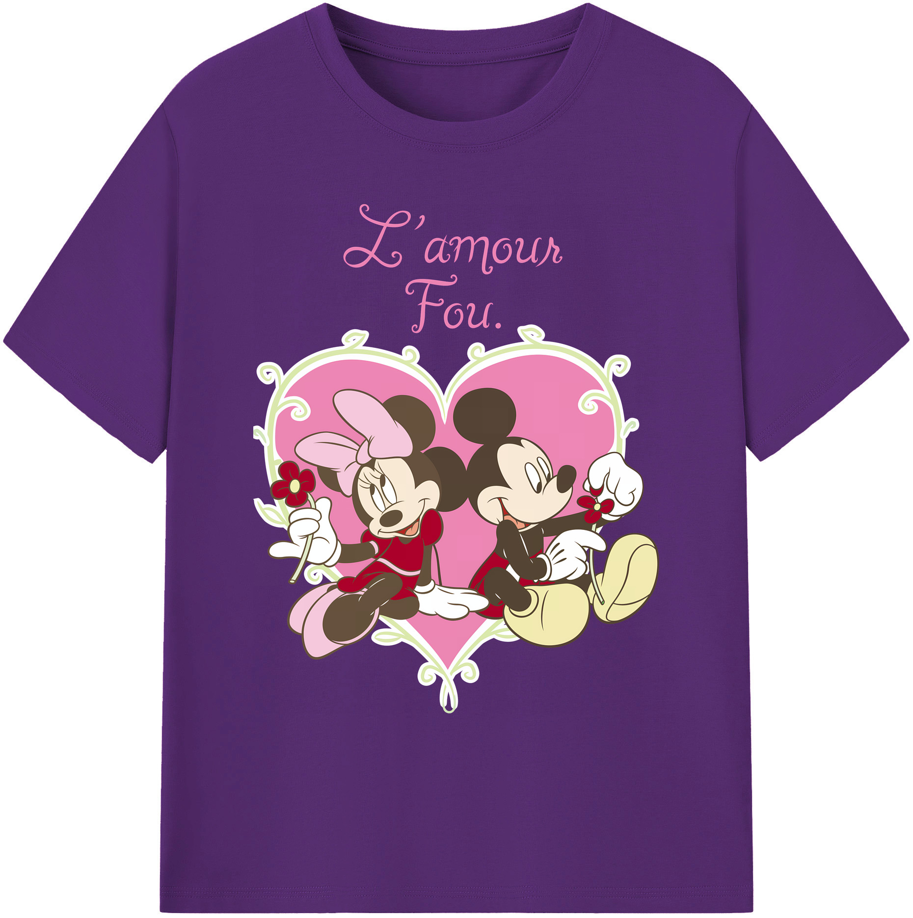 ミッキーマウス Mickey Mouse 綿100％ メンズ半袖Tシャツ｜肌触りやわらか＆通気性