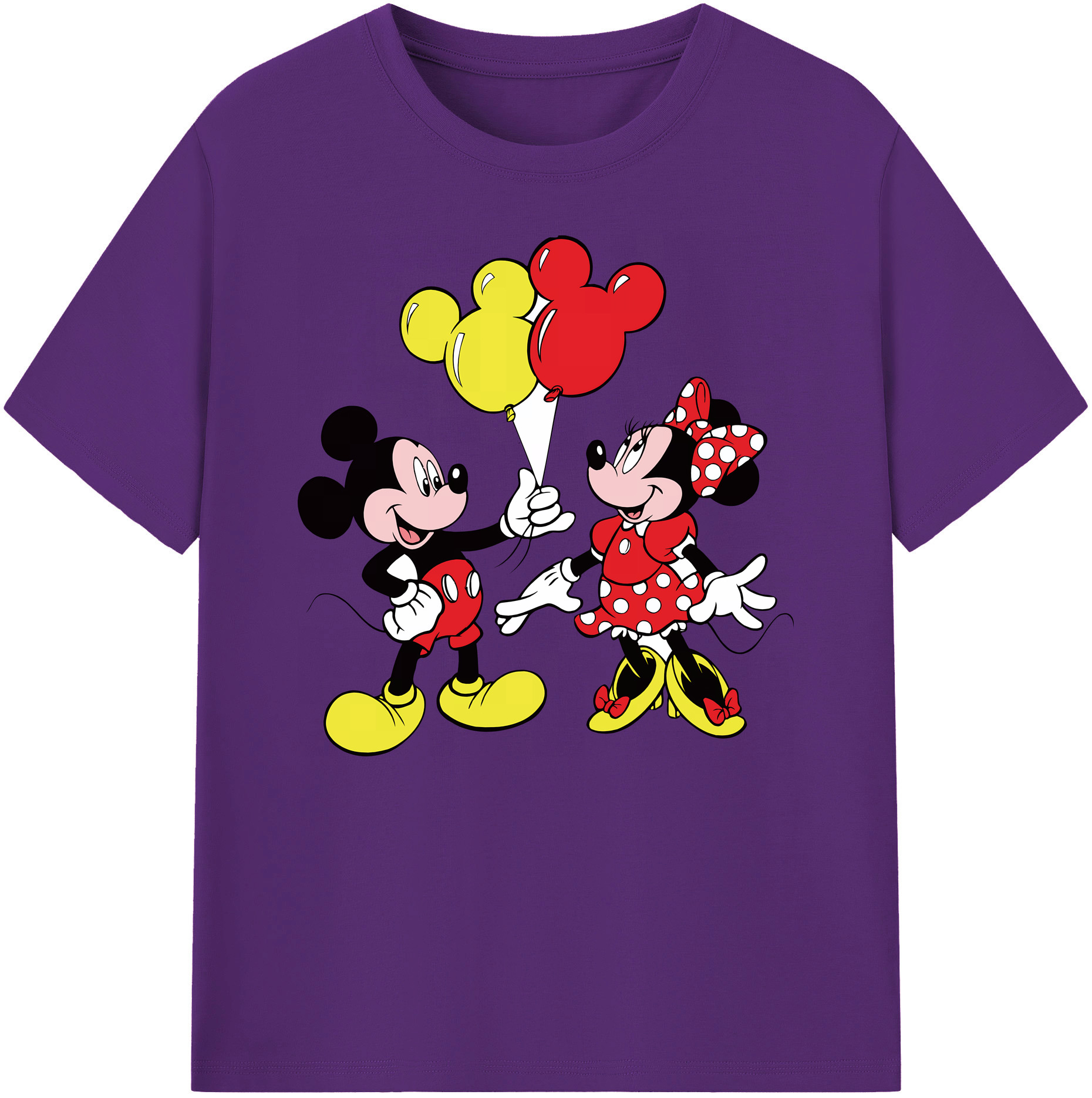 ミッキーマウス Mickey Mouse 綿100％ メンズ半袖Tシャツ｜肌触りやわらか＆通気性