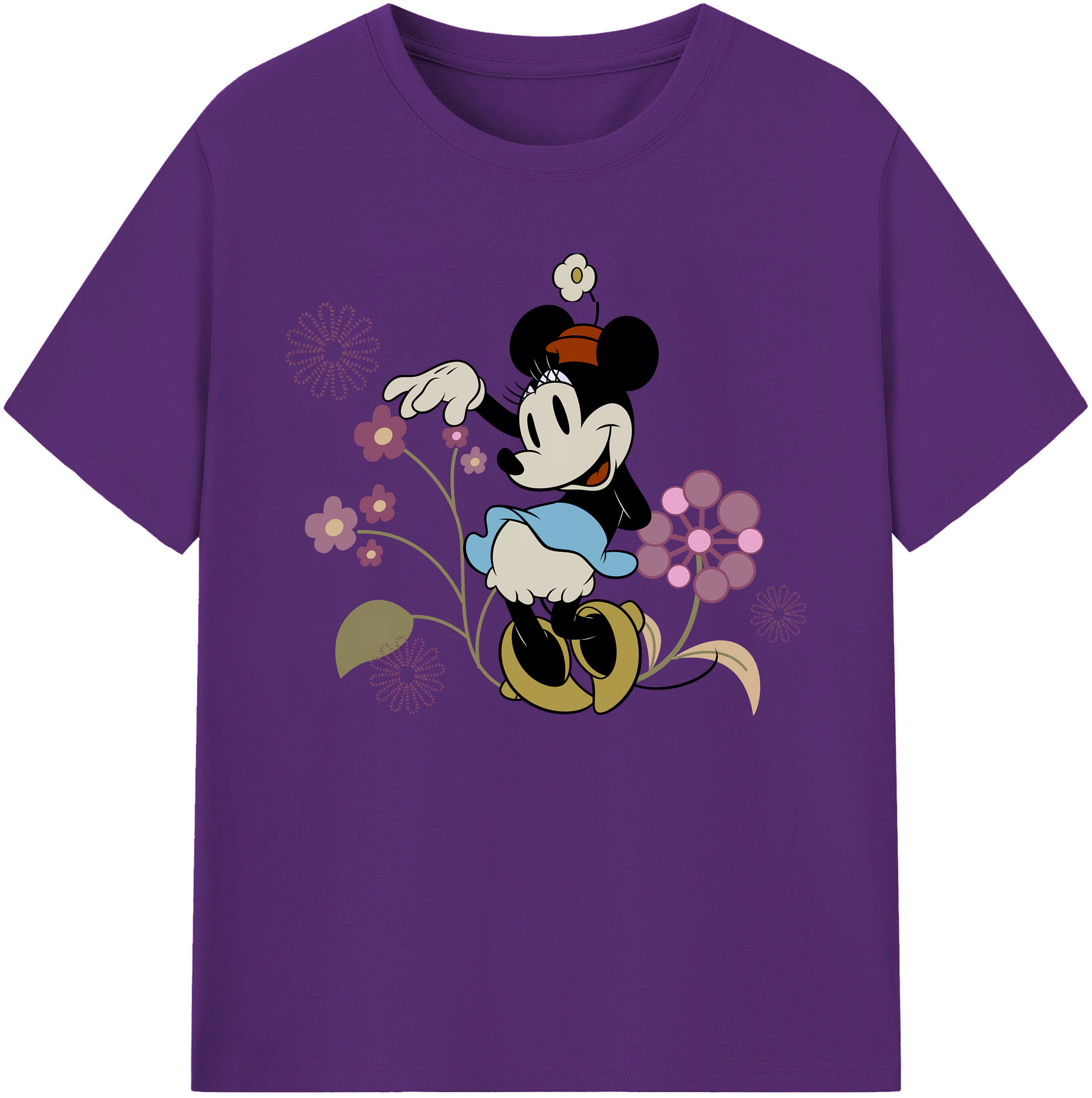 ミッキーマウス Mickey Mouse 綿100％ メンズ半袖Tシャツ｜肌触りやわらか＆通気性