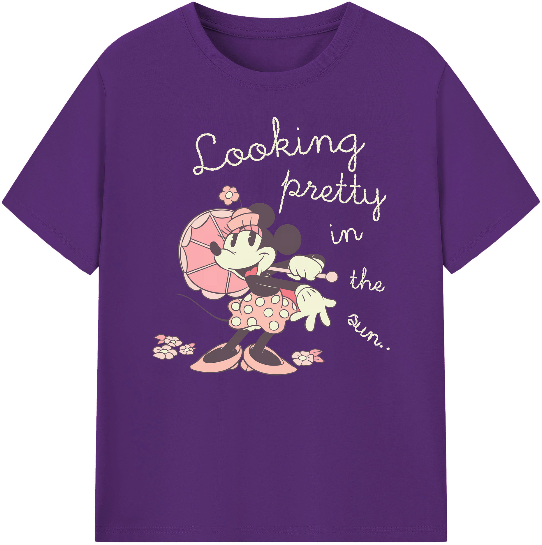 ミッキーマウス Mickey Mouse 綿100％ メンズ半袖Tシャツ｜肌触りやわらか＆通気性