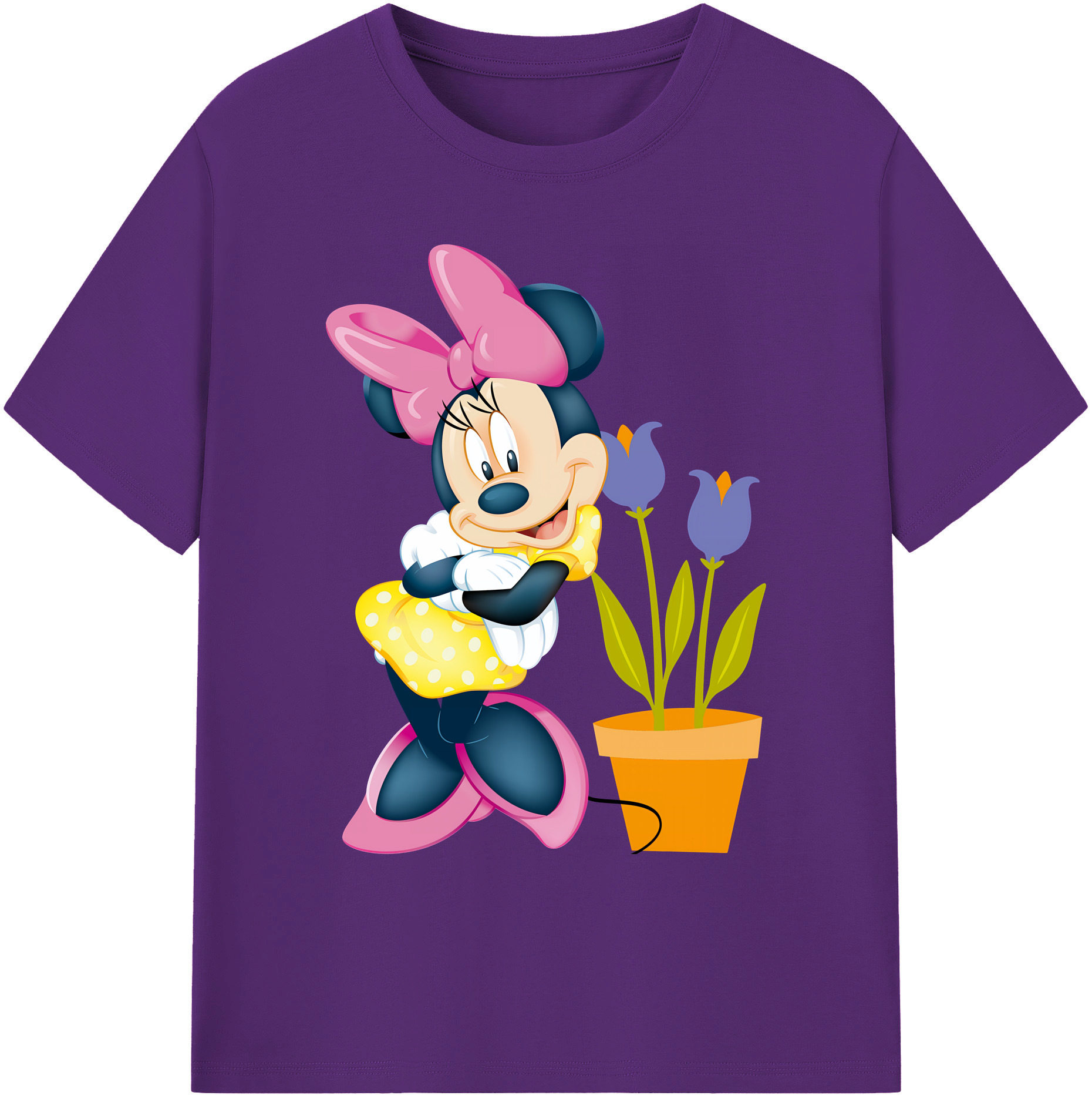 ミッキーマウス Mickey Mouse 綿100％ メンズ半袖Tシャツ｜肌触りやわらか＆通気性