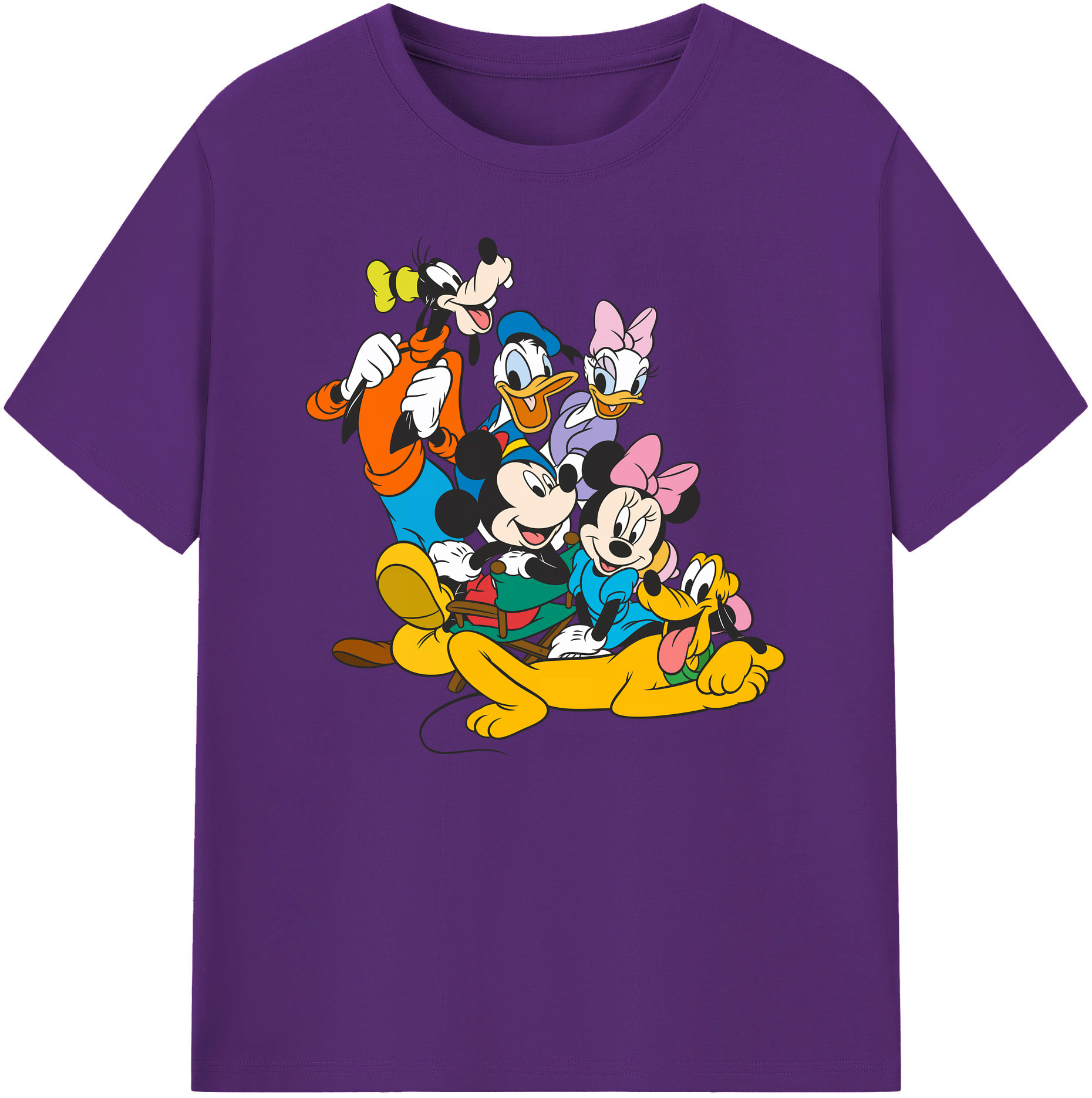 ミッキーマウス Mickey Mouse 綿100％ メンズ半袖Tシャツ｜肌触りやわらか＆通気性