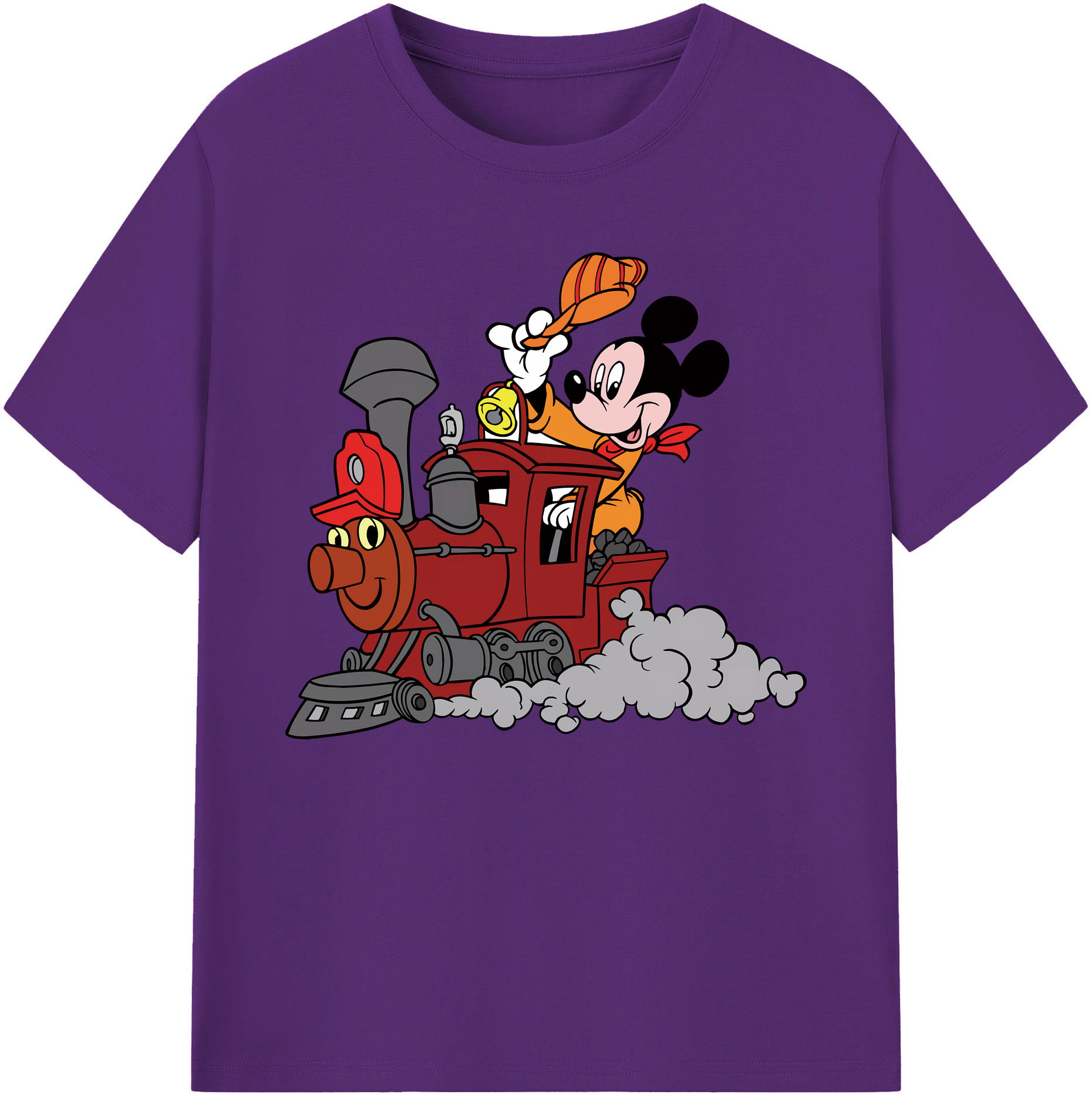 ミッキーマウス Mickey Mouse 綿100％ メンズ半袖Tシャツ｜肌触りやわらか＆通気性