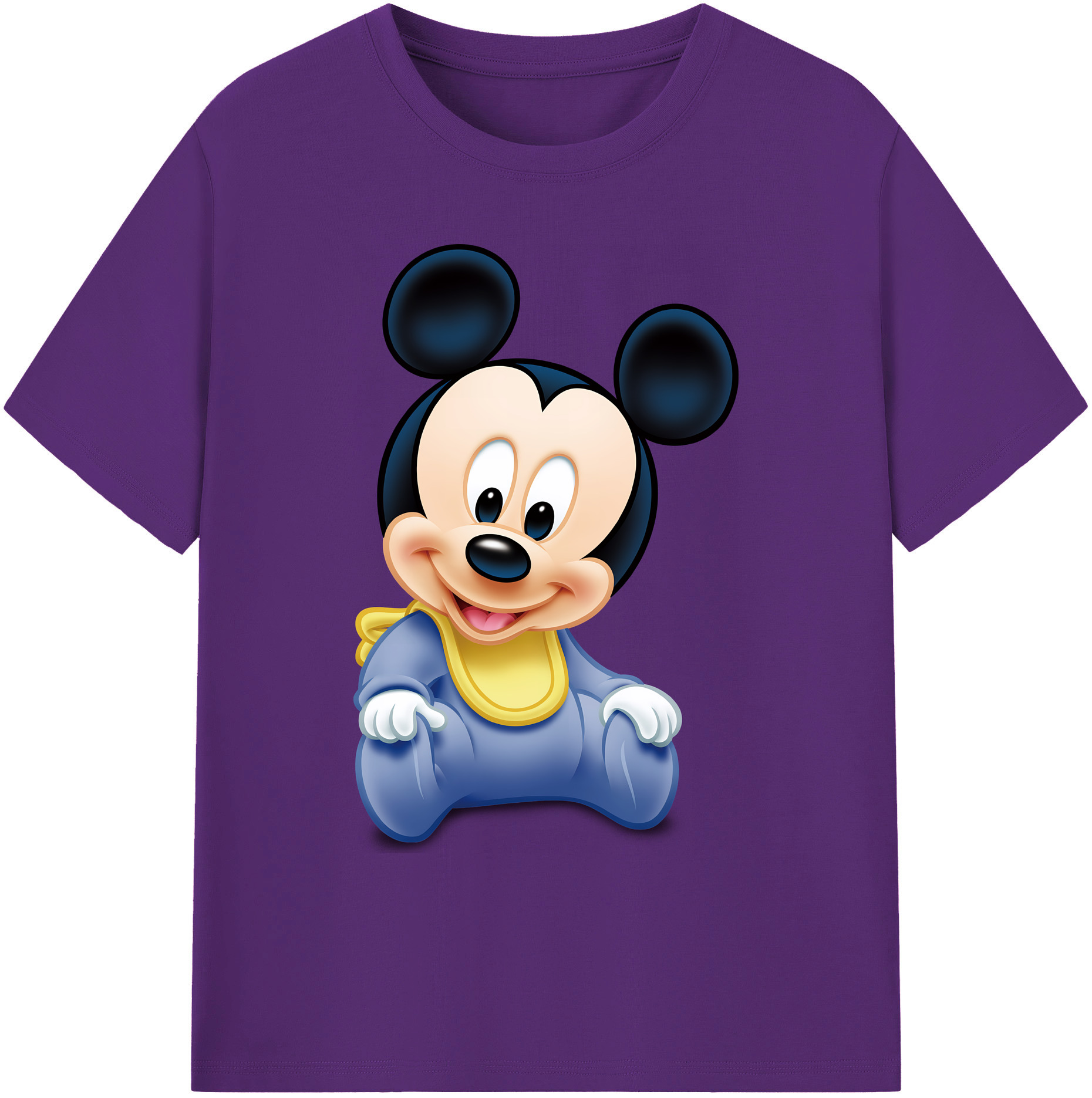 ミッキーマウス Mickey Mouse 綿100％ メンズ半袖Tシャツ｜肌触りやわらか＆通気性