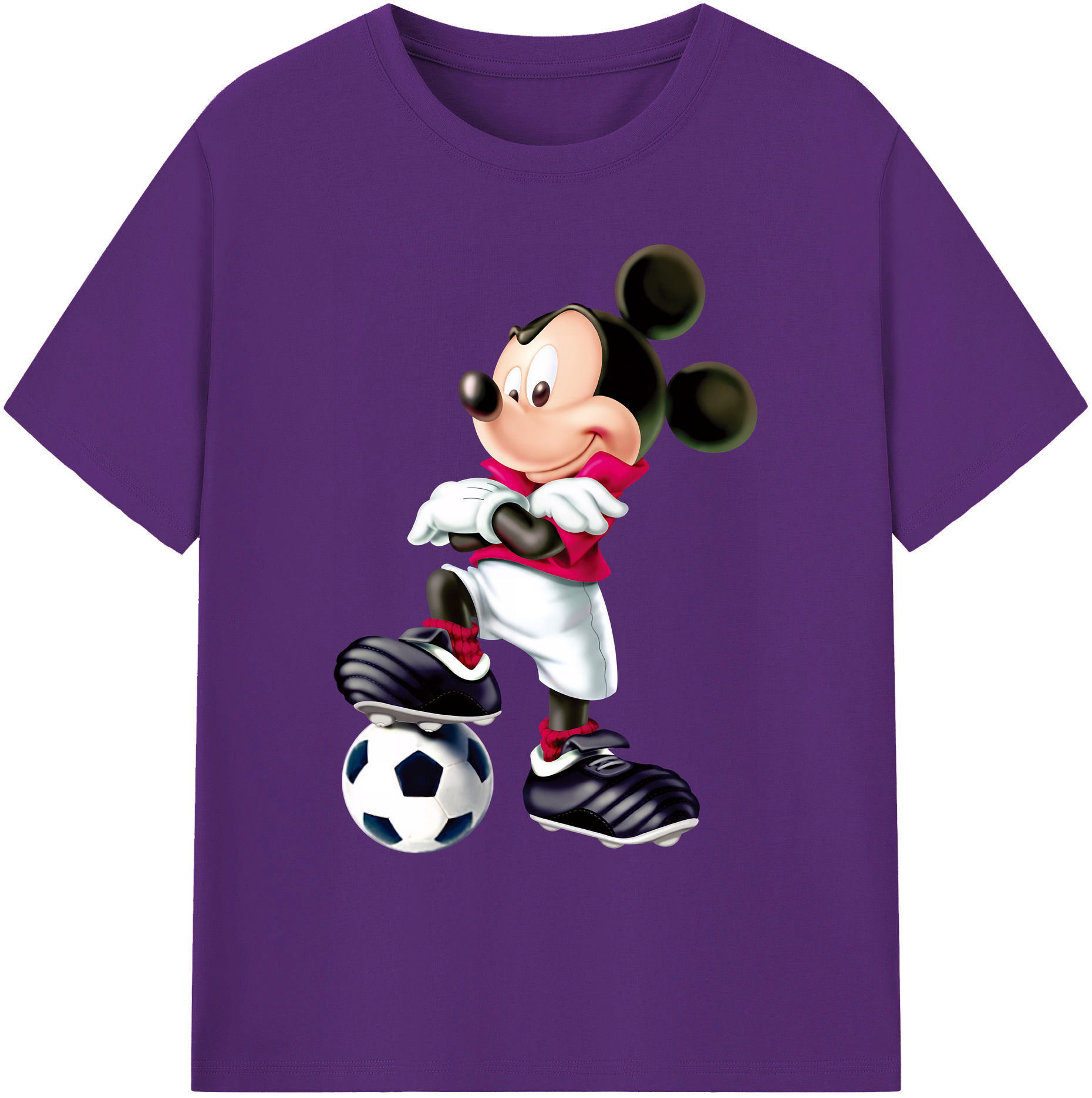 ミッキーマウス Mickey Mouse 綿100％ メンズ半袖Tシャツ｜肌触りやわらか＆通気性