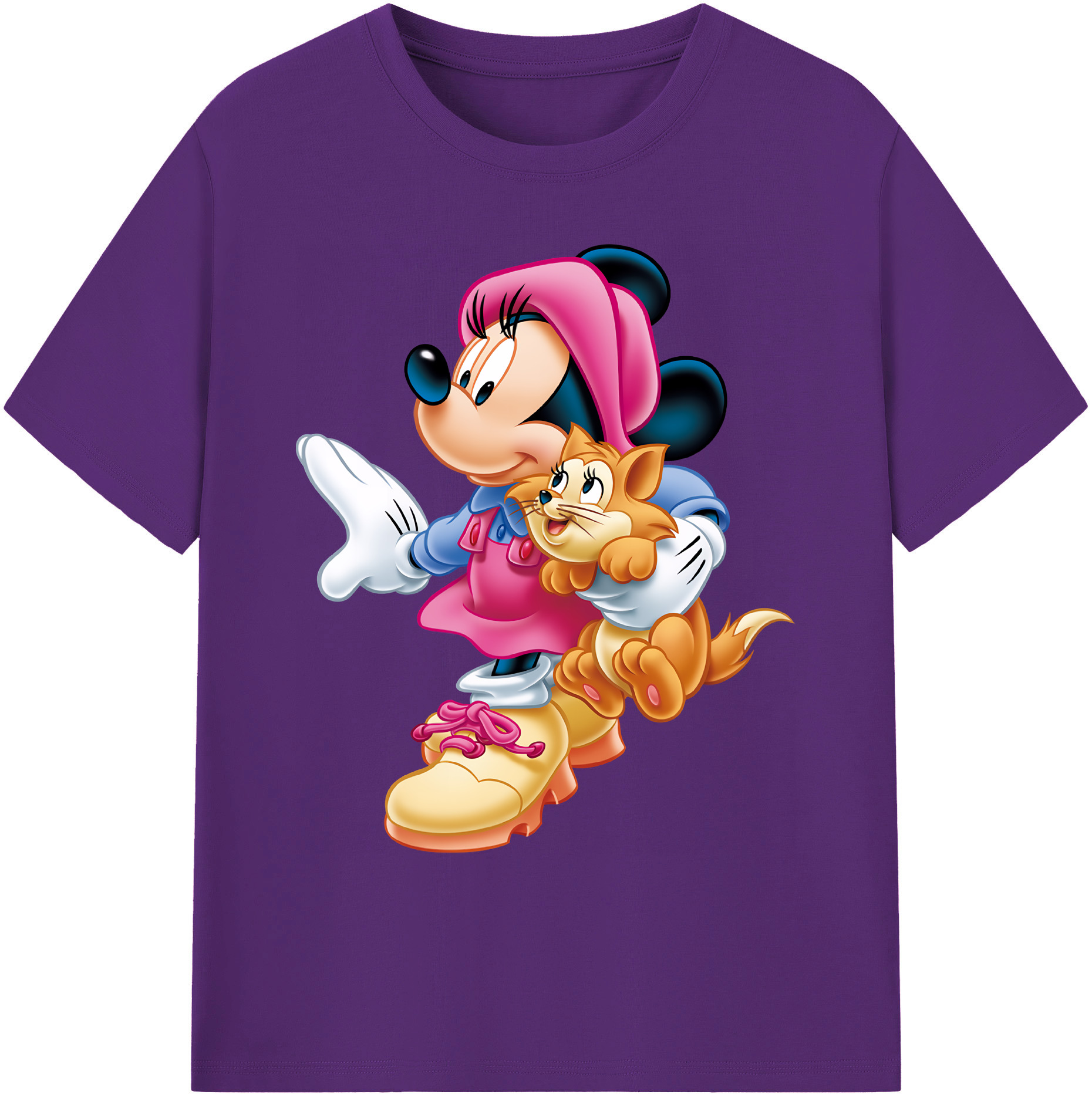 ミッキーマウス Mickey Mouse 綿100％ メンズ半袖Tシャツ｜肌触りやわらか＆通気性
