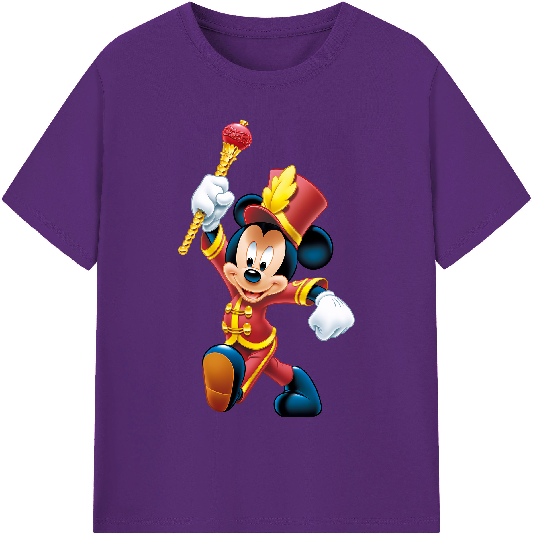 ミッキーマウス Mickey Mouse 綿100％ メンズ半袖Tシャツ｜肌触りやわらか＆通気性