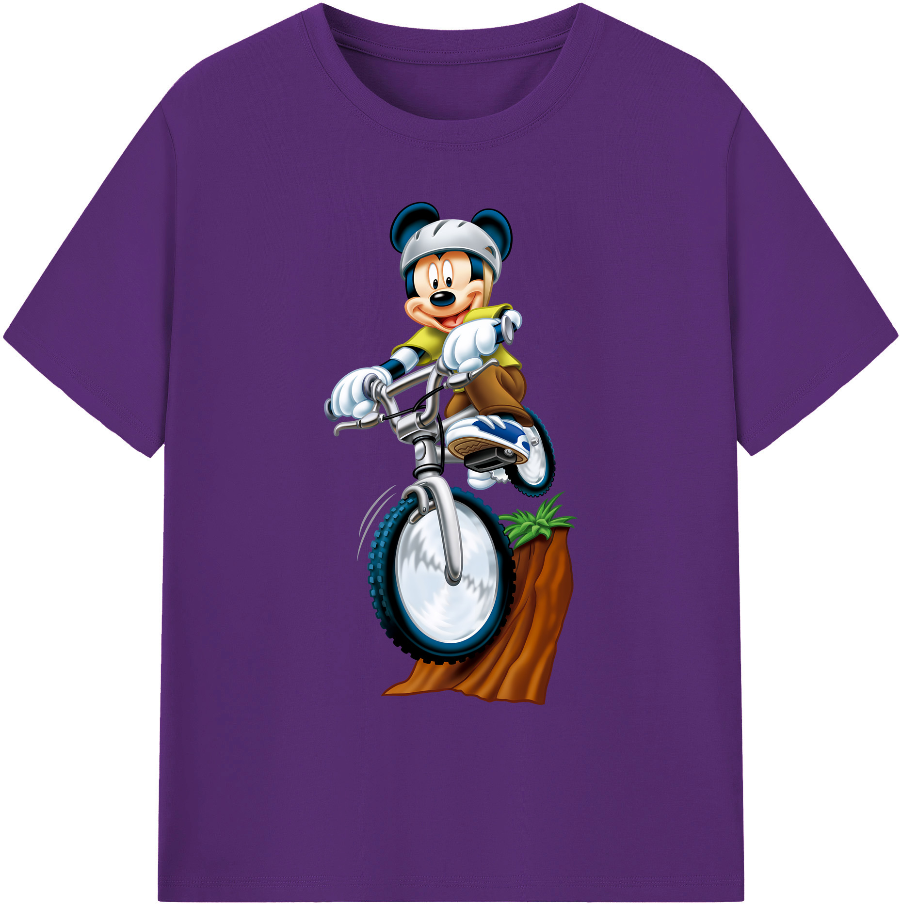 ミッキーマウス Mickey Mouse 綿100％ メンズ半袖Tシャツ｜肌触りやわらか＆通気性