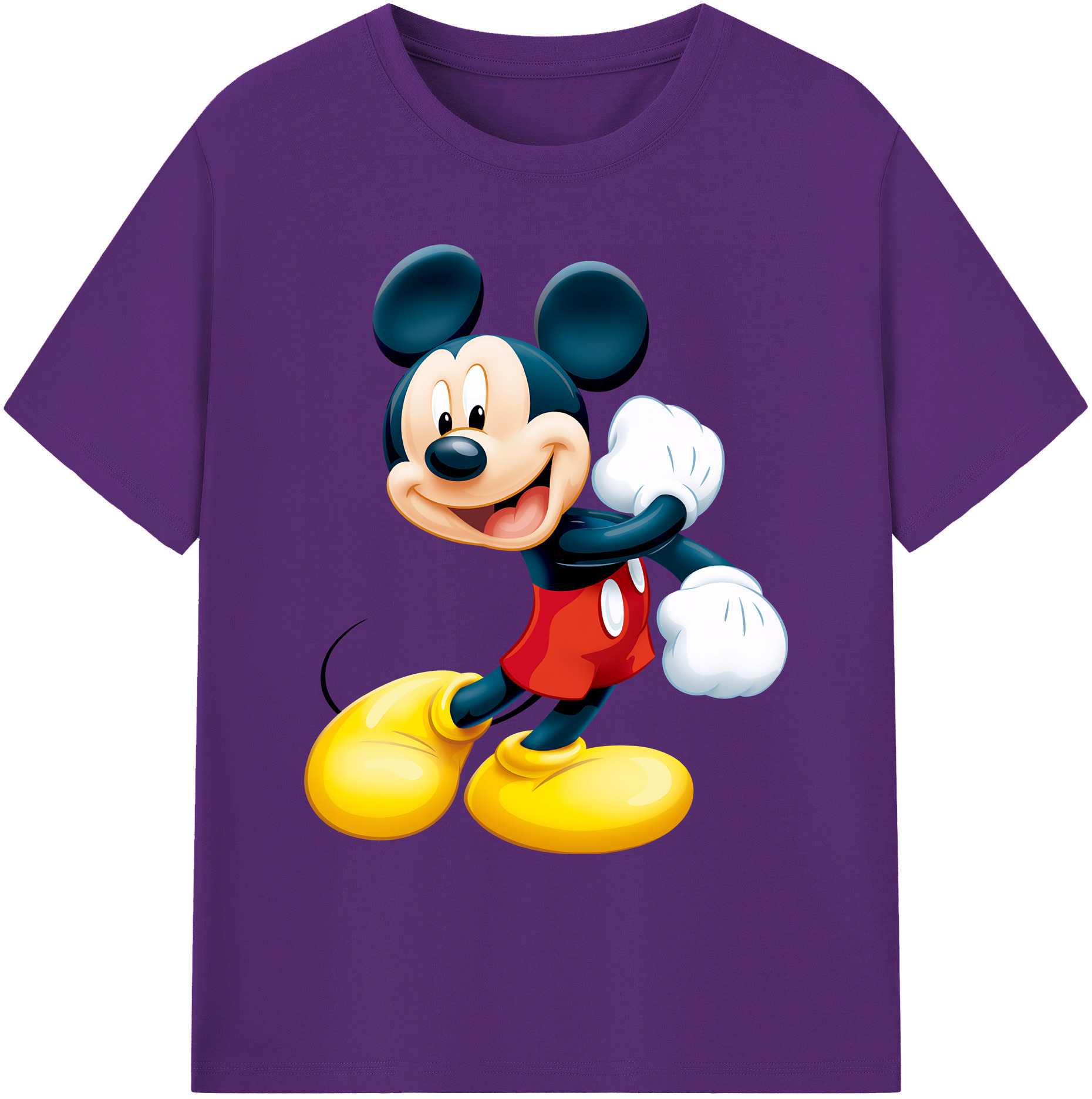 （画像用） ミッキーマウス Mickey Mouse 綿100％ メンズ半袖Tシャツ｜肌触りやわらか＆通気性