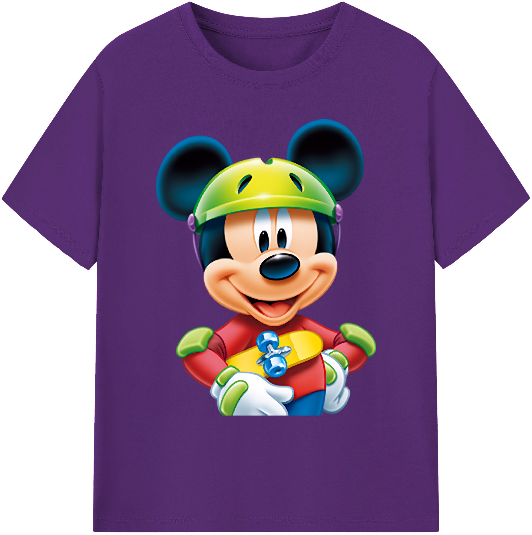 ミッキーマウス Mickey Mouse 綿100％ メンズ半袖Tシャツ｜肌触りやわらか＆通気性