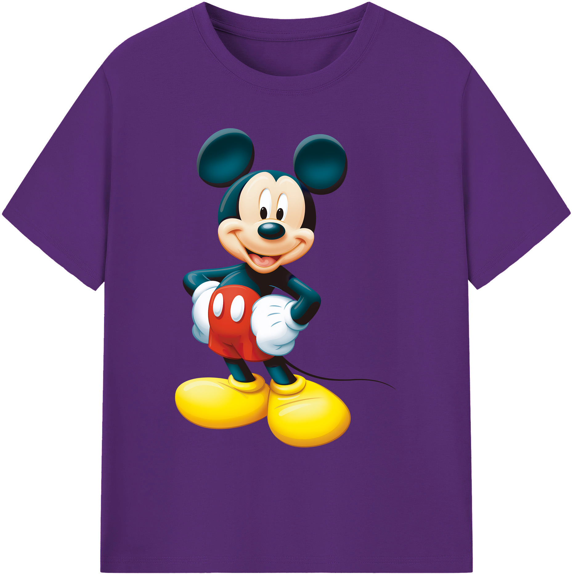 （画像用） ミッキーマウス Mickey Mouse 綿100％ メンズ半袖Tシャツ｜肌触りやわらか＆通気性