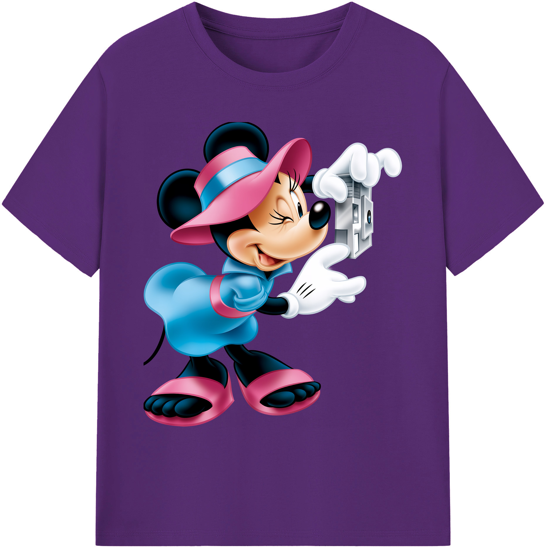 ミッキーマウス Mickey Mouse 綿100％ メンズ半袖Tシャツ｜肌触りやわらか＆通気性