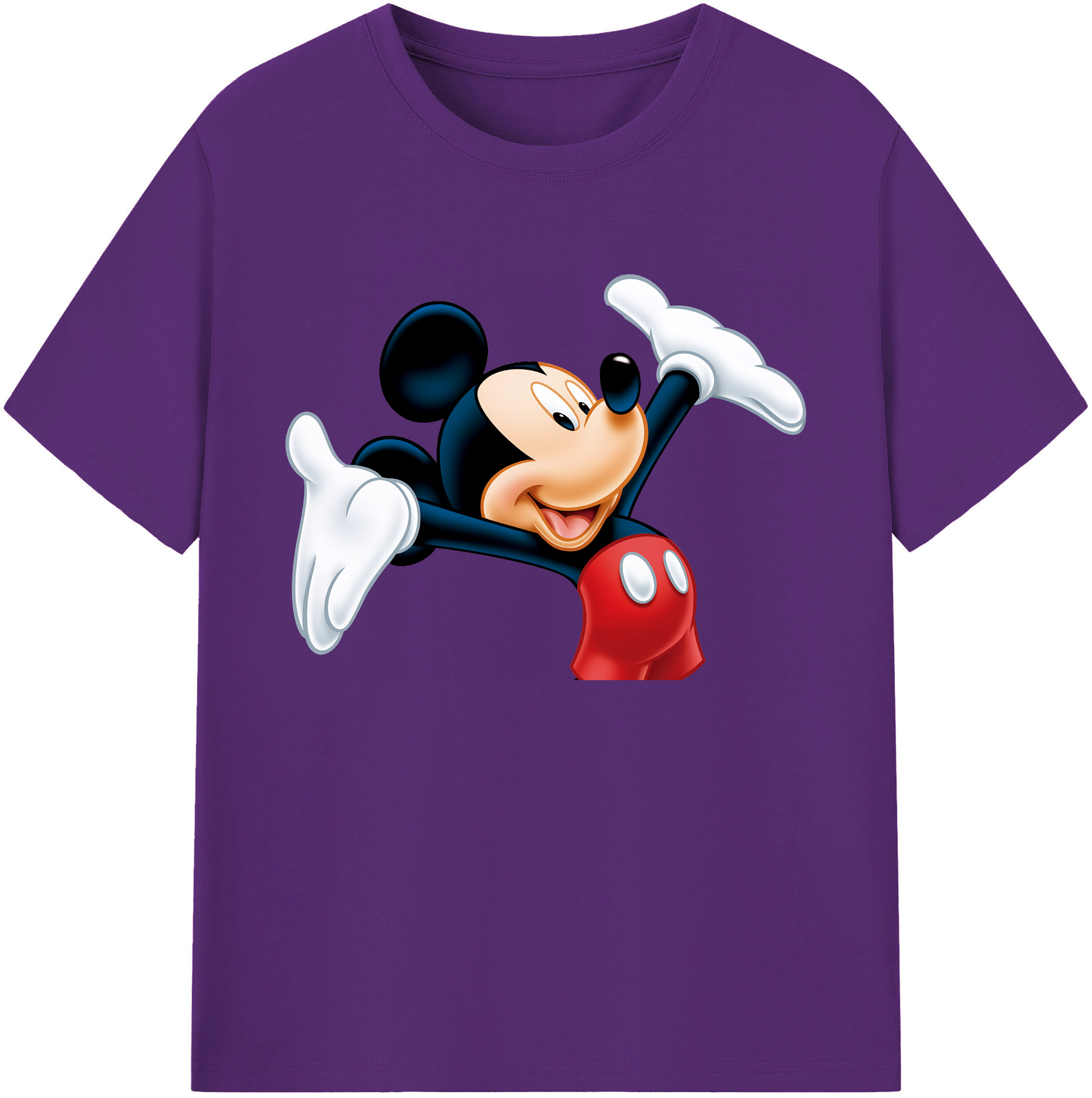 ミッキーマウス Mickey Mouse 綿100％ メンズ半袖Tシャツ｜肌触りやわらか＆通気性
