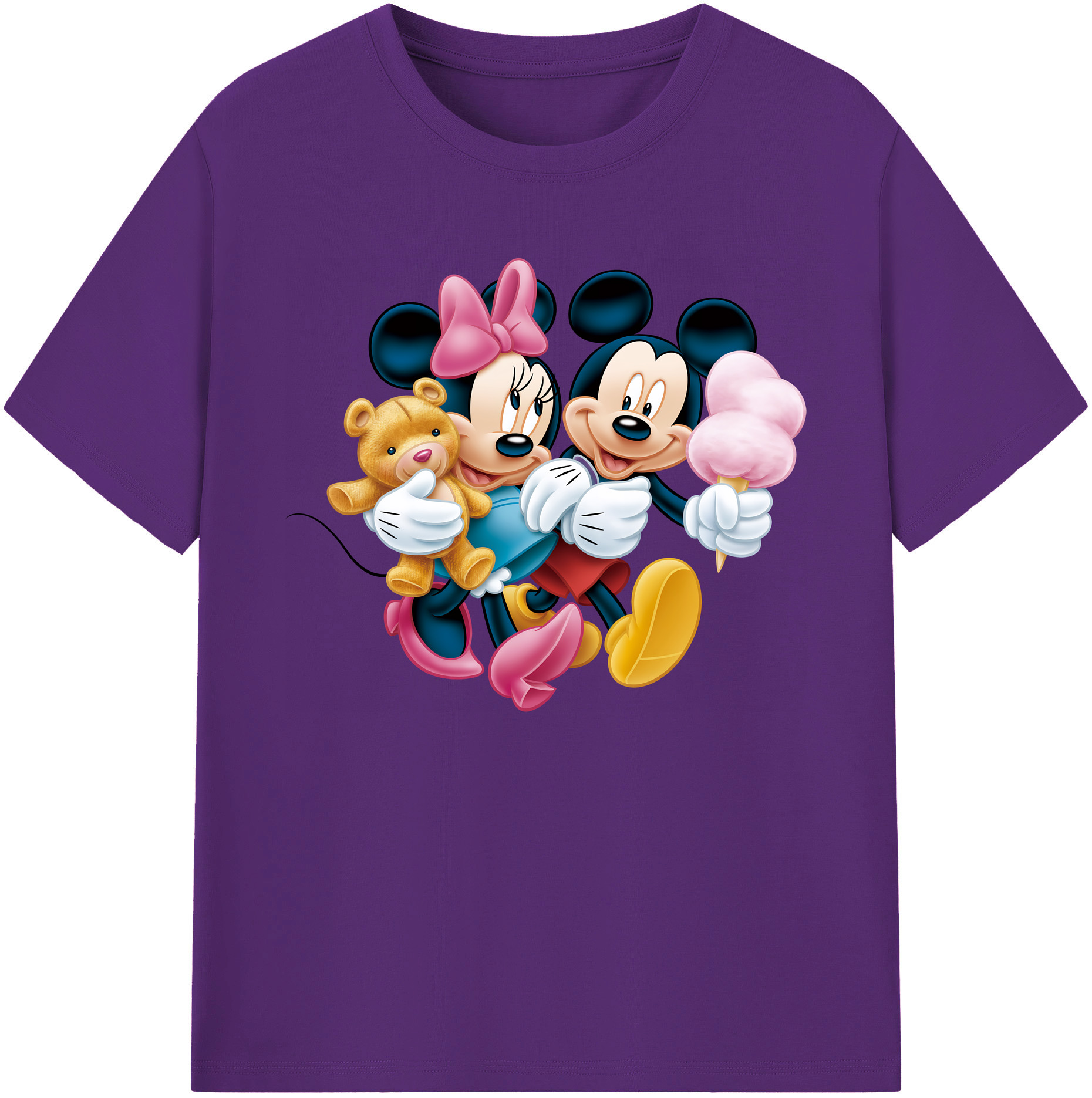 ミッキーマウス Mickey Mouse 綿100％ メンズ半袖Tシャツ｜肌触りやわらか＆通気性
