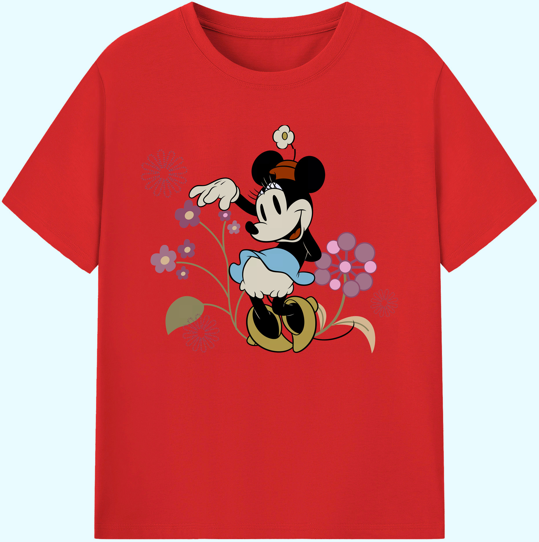 ミッキーマウス Mickey Mouse 綿100％ メンズ半袖Tシャツ｜肌触りやわらか＆通気性