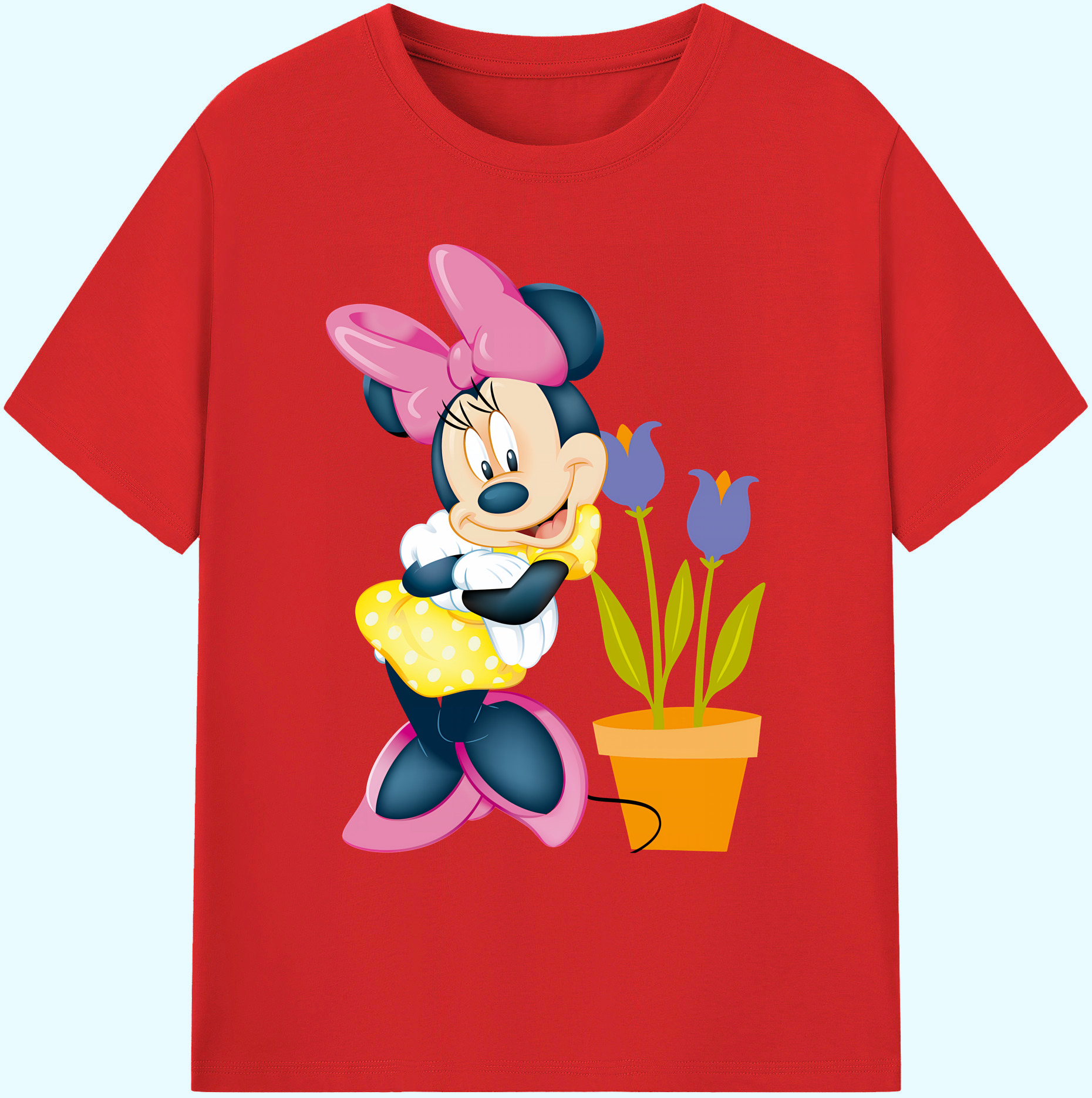 ミッキーマウス Mickey Mouse 綿100％ メンズ半袖Tシャツ｜肌触りやわらか＆通気性
