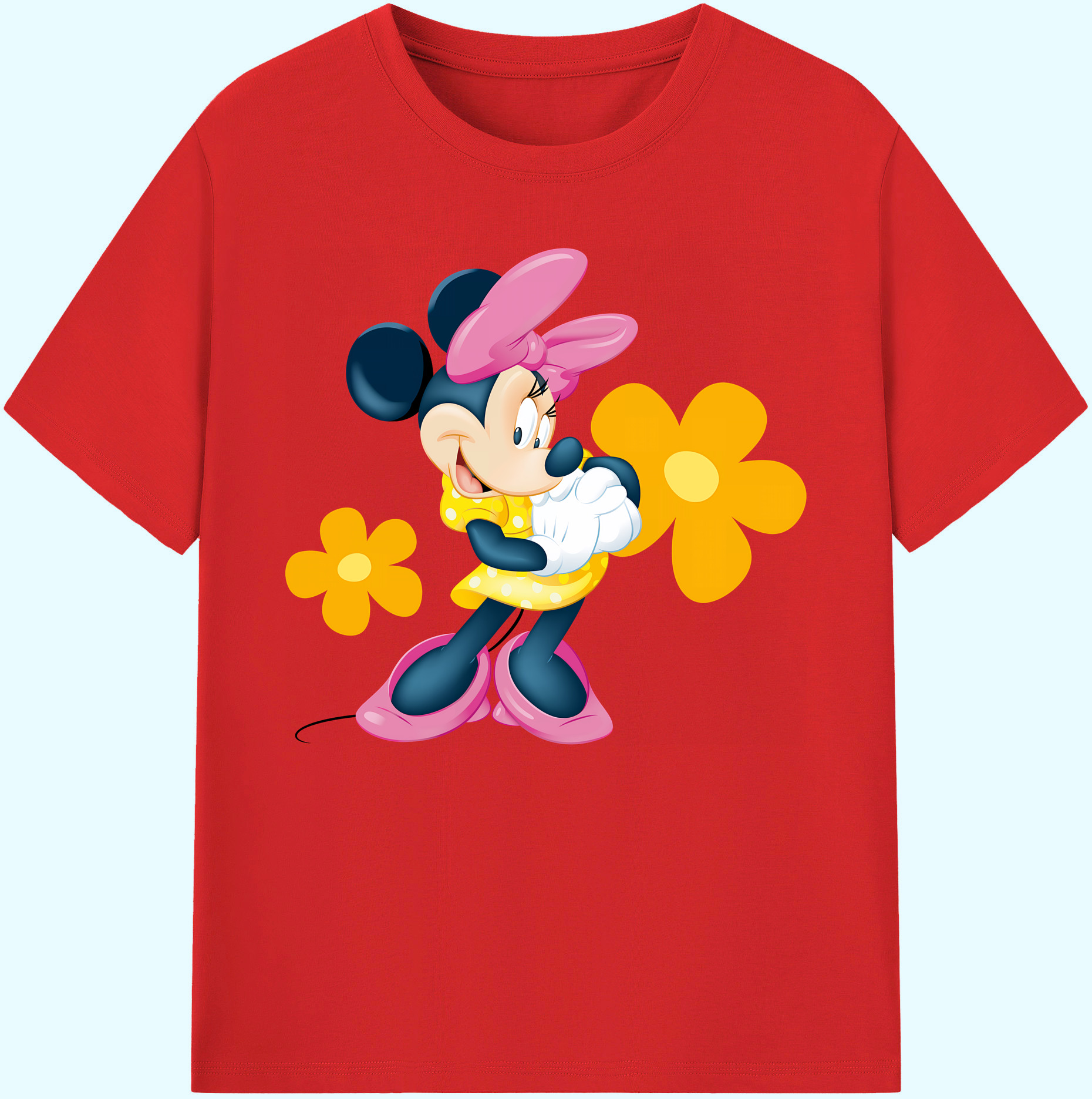 ミッキーマウス Mickey Mouse 綿100％ メンズ半袖Tシャツ｜肌触りやわらか＆通気性