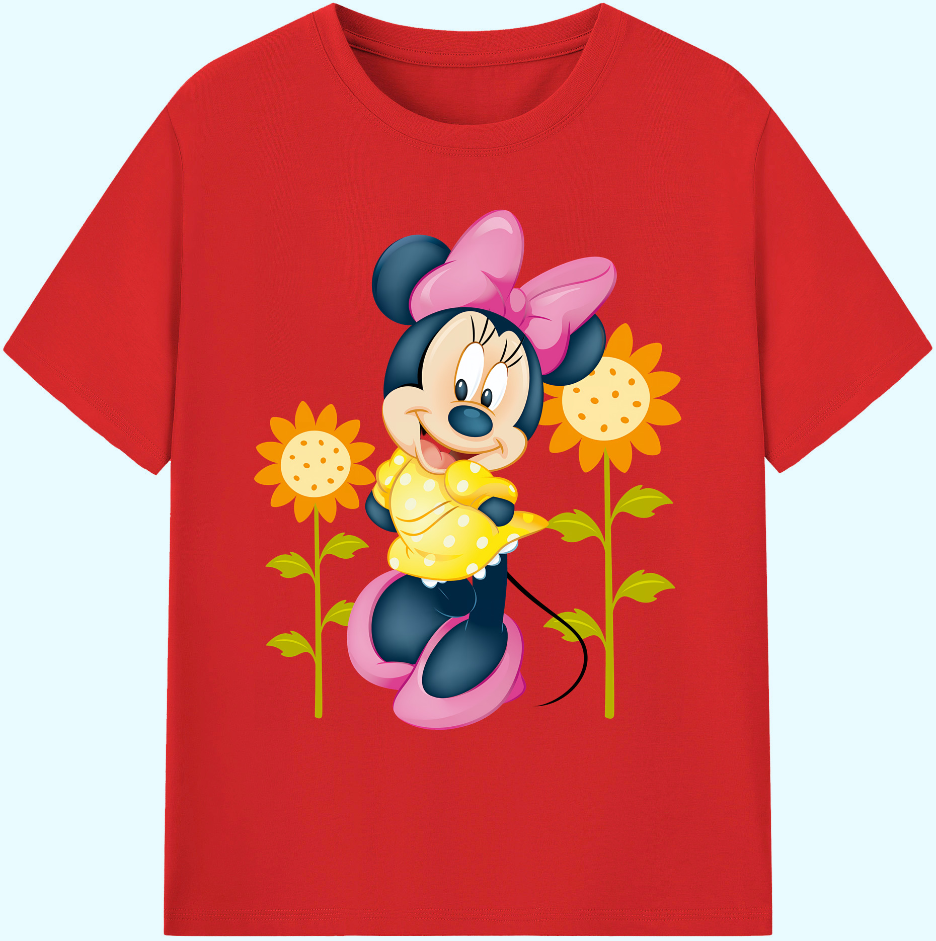 ミッキーマウス Mickey Mouse 綿100％ メンズ半袖Tシャツ｜肌触りやわらか＆通気性