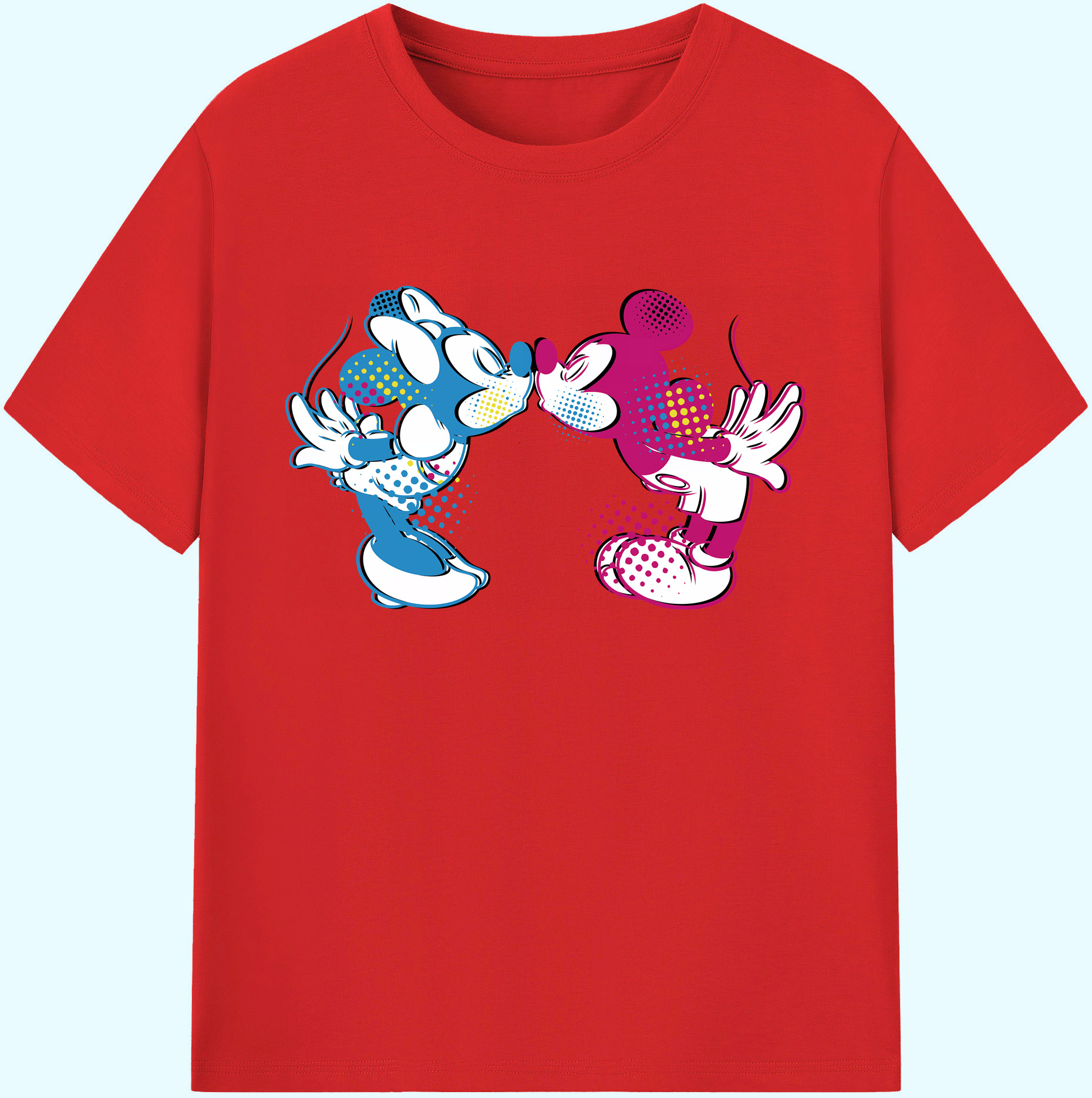 ミッキーマウス Mickey Mouse 綿100％ メンズ半袖Tシャツ｜肌触りやわらか＆通気性