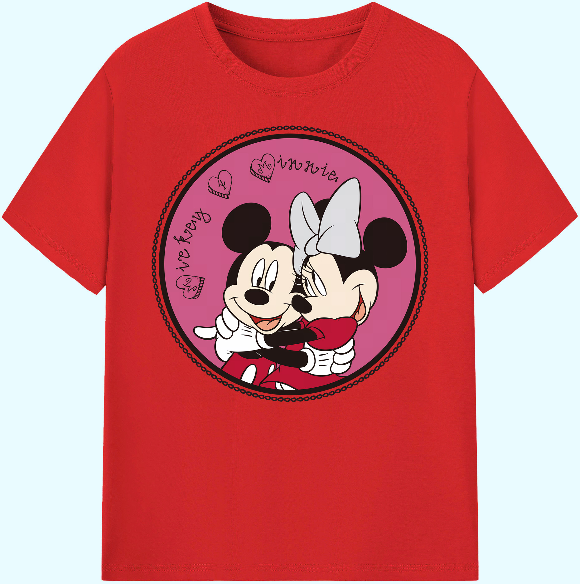 ミッキーマウス Mickey Mouse 綿100％ メンズ半袖Tシャツ｜肌触りやわらか＆通気性