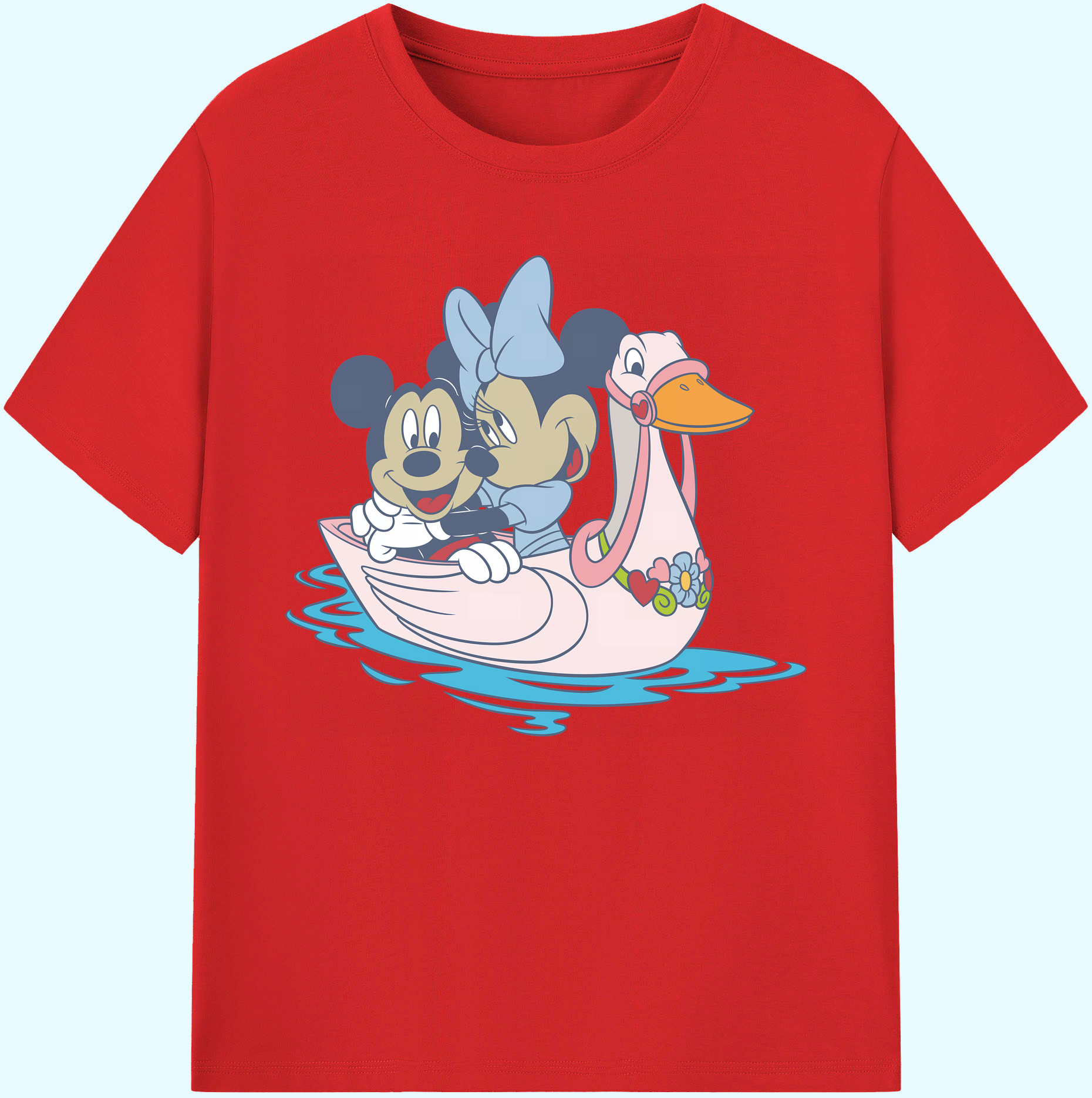 ミッキーマウス Mickey Mouse 綿100％ メンズ半袖Tシャツ｜肌触りやわらか＆通気性