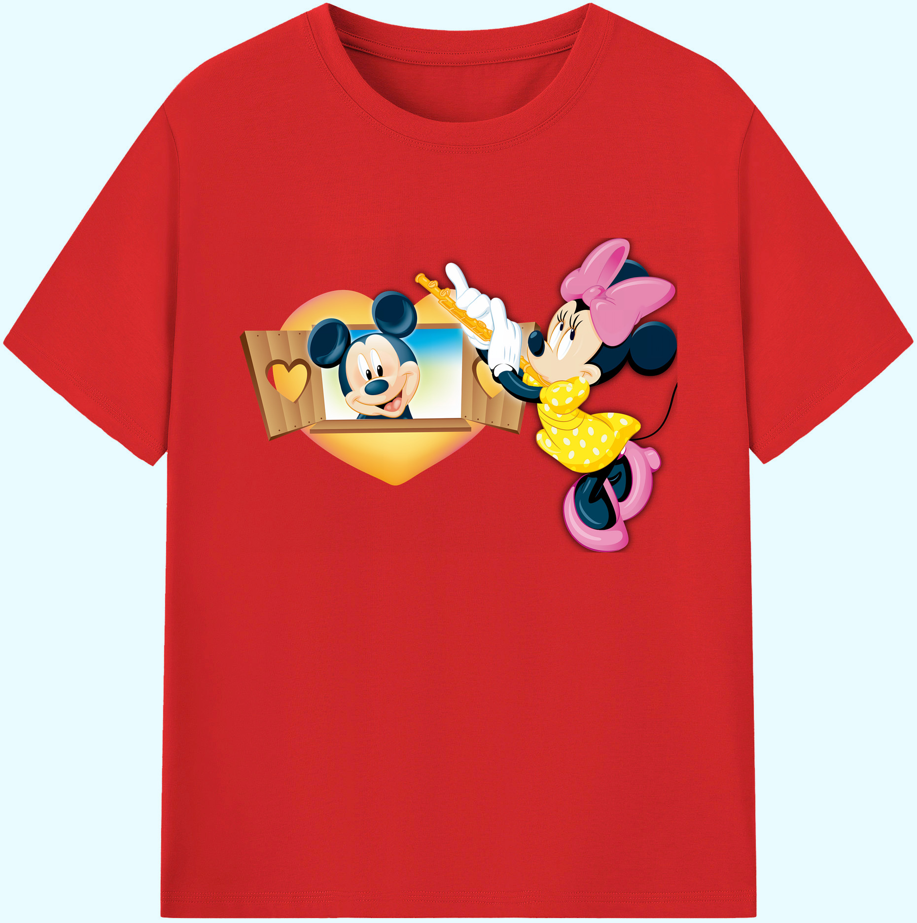 ミッキーマウス Mickey Mouse 綿100％ メンズ半袖Tシャツ｜肌触りやわらか＆通気性