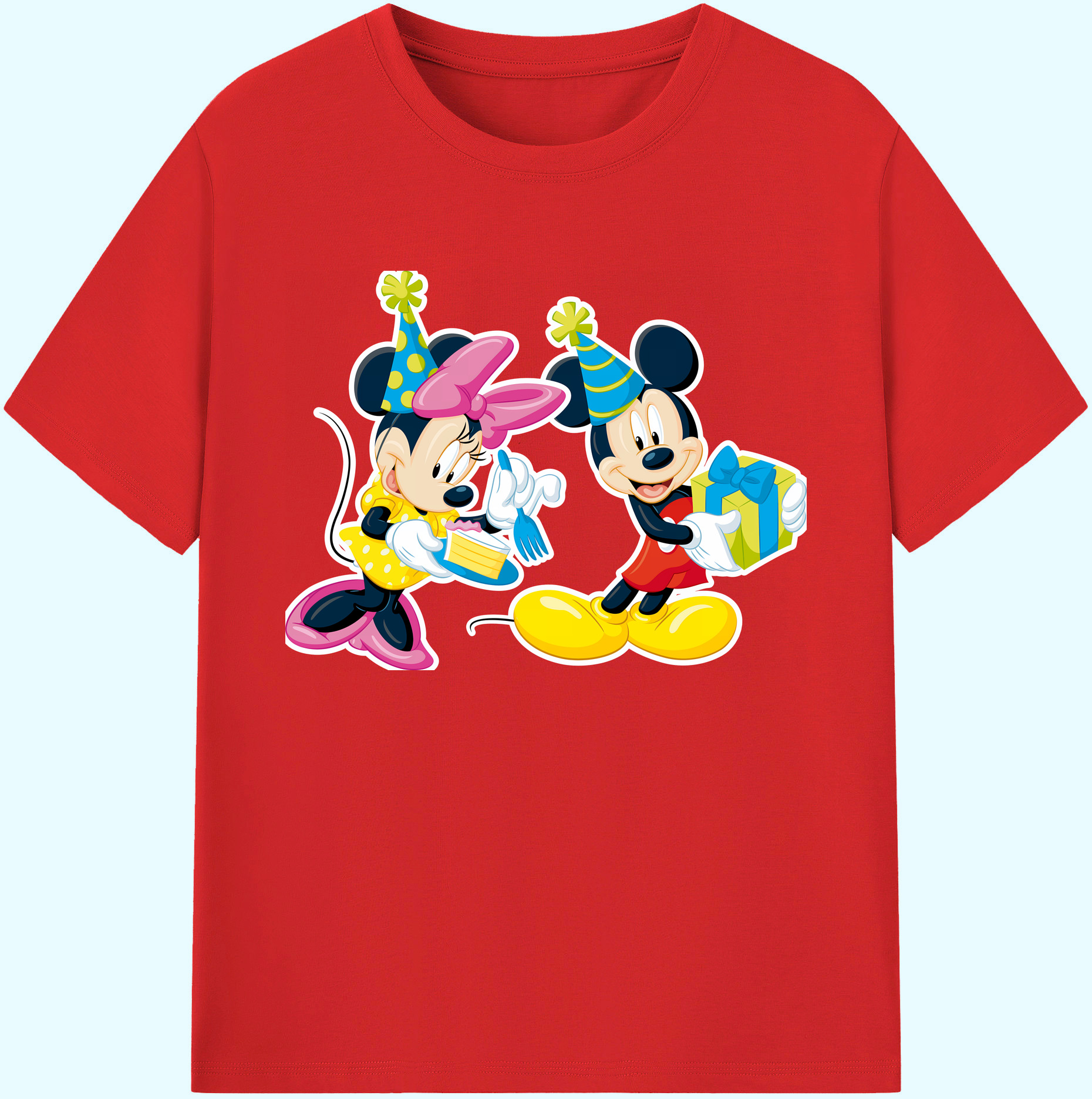 ミッキーマウス Mickey Mouse 綿100％ メンズ半袖Tシャツ｜肌触りやわらか＆通気性