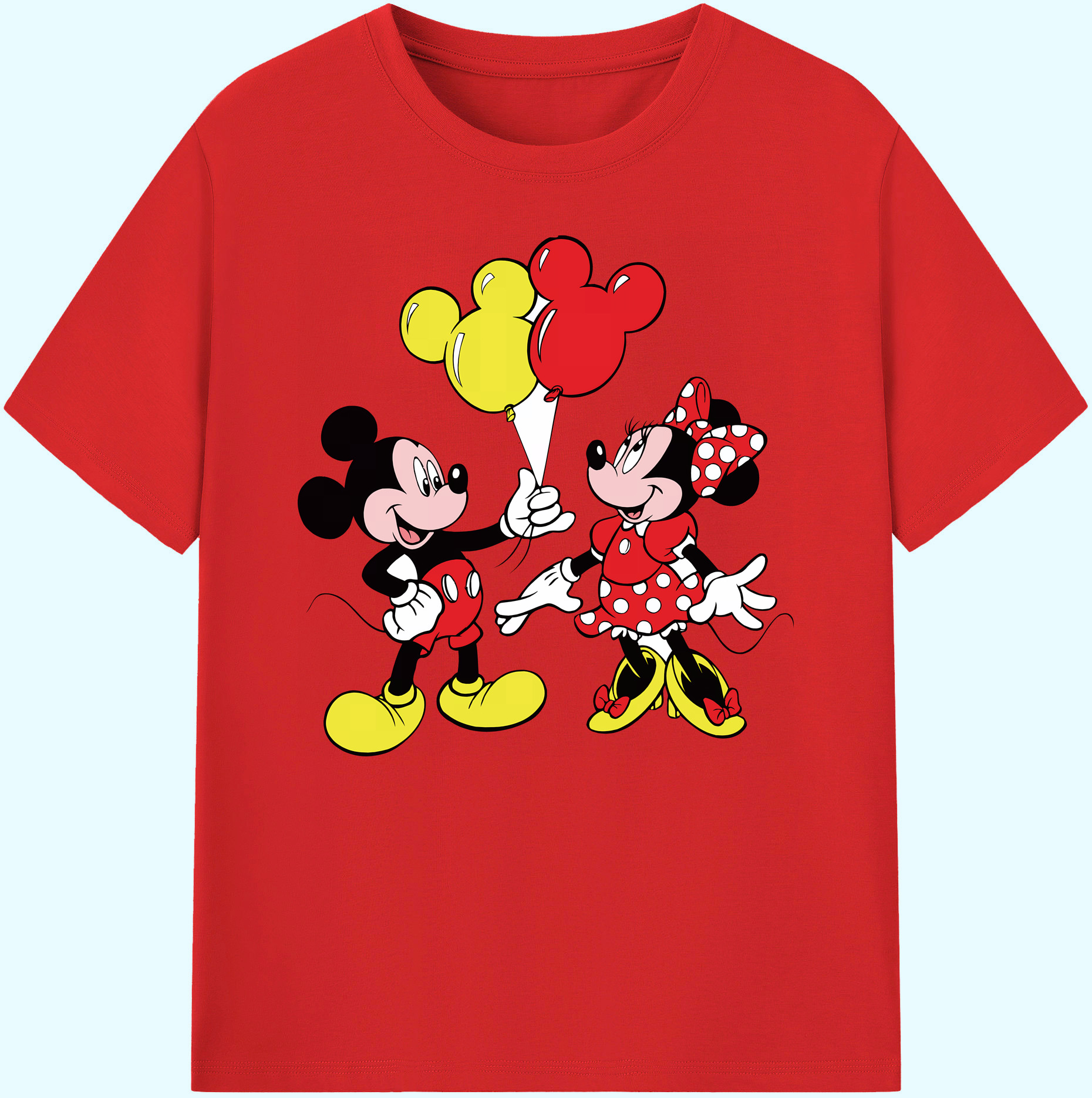 ミッキーマウス Mickey Mouse 綿100％ メンズ半袖Tシャツ｜肌触りやわらか＆通気性
