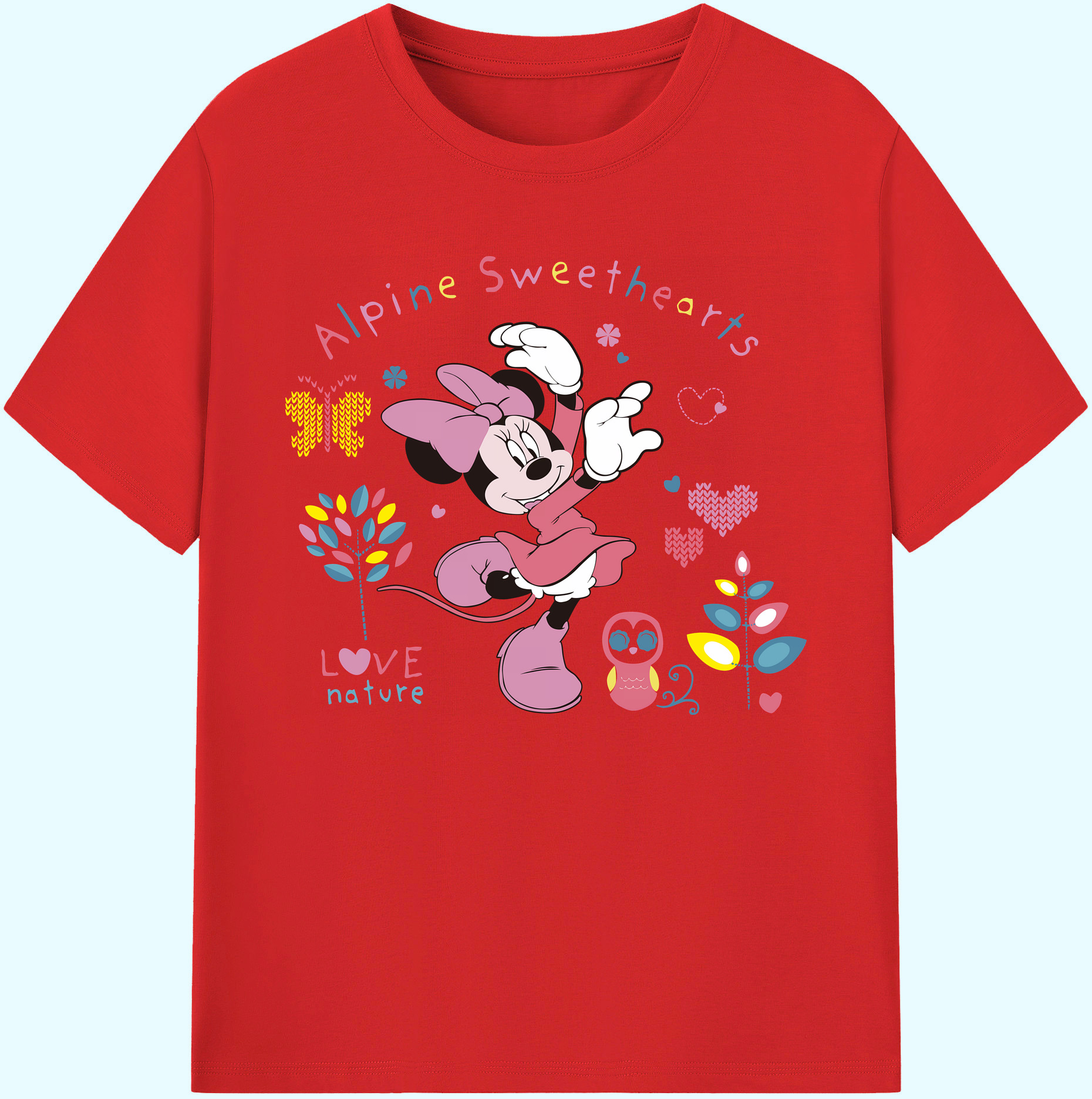 ミッキーマウス Mickey Mouse 綿100％ メンズ半袖Tシャツ｜肌触りやわらか＆通気性