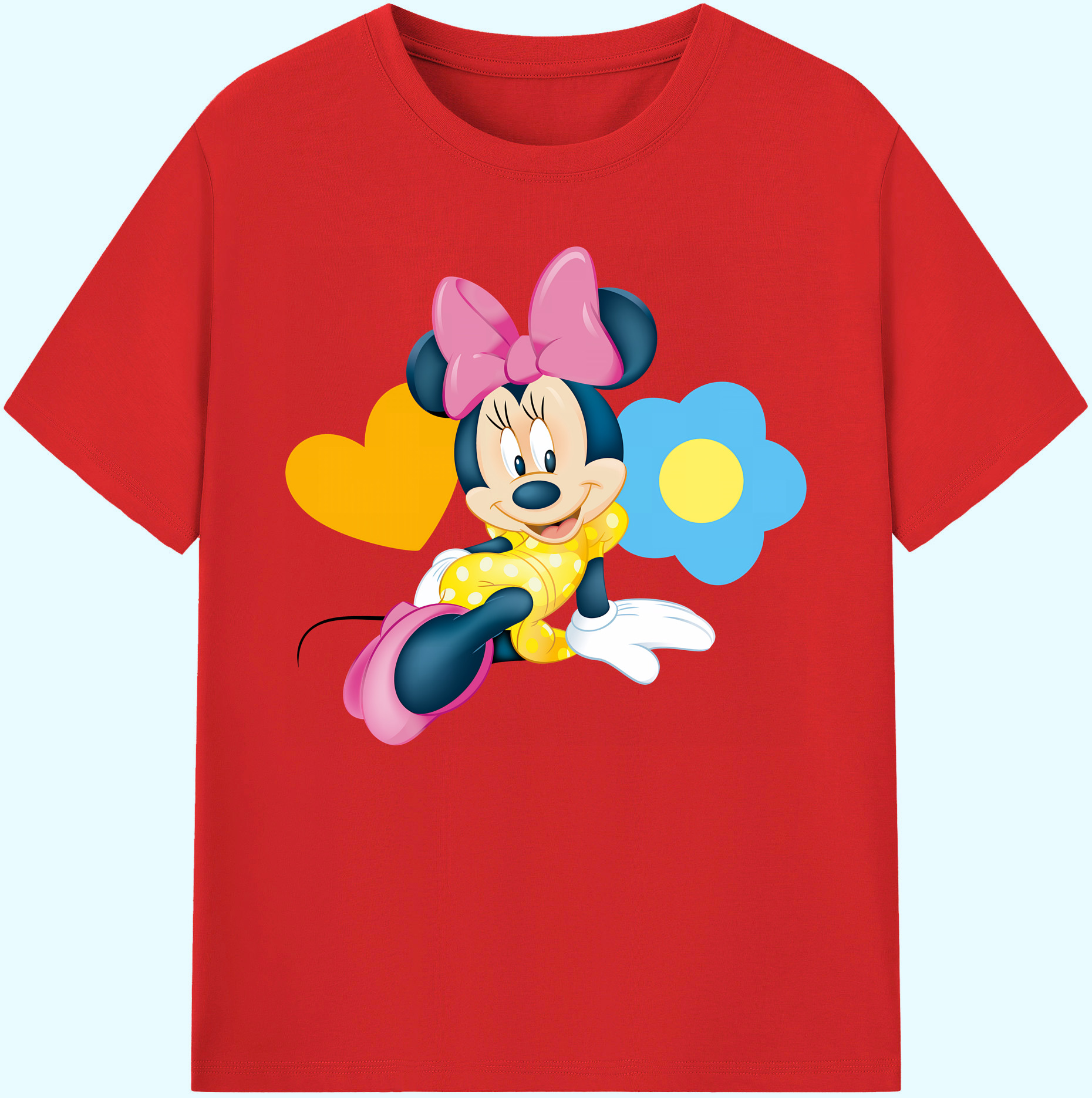 ミッキーマウス Mickey Mouse 綿100％ メンズ半袖Tシャツ｜肌触りやわらか＆通気性