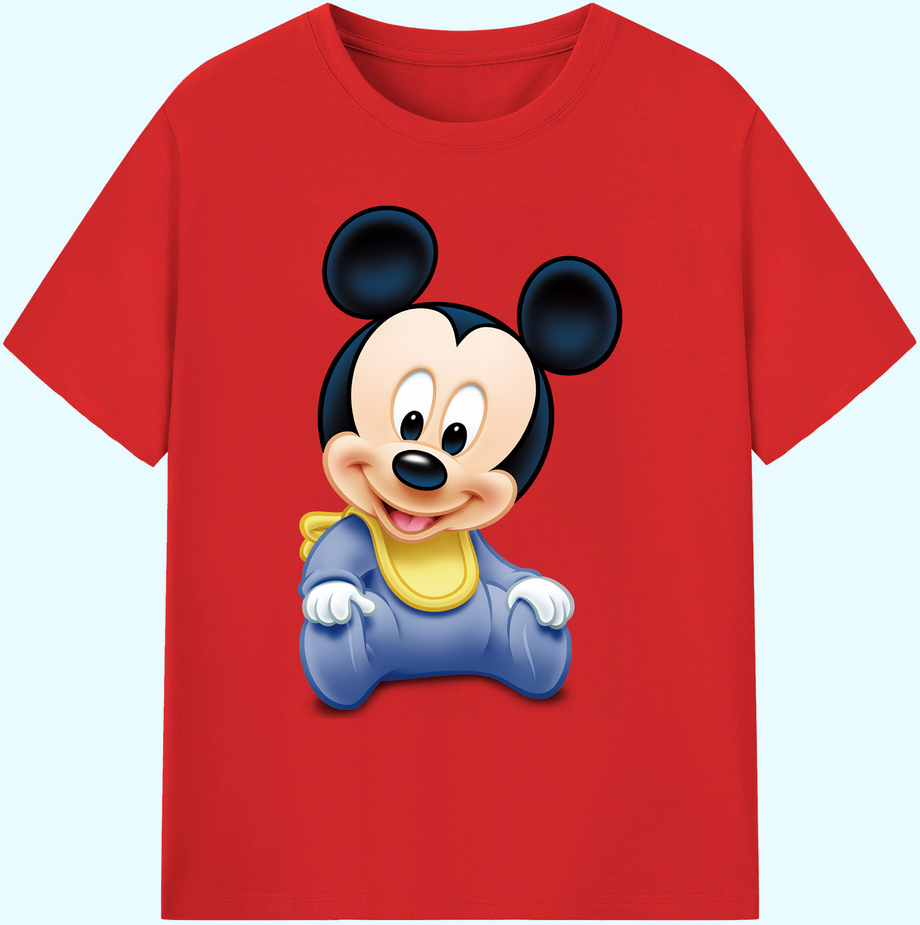 ミッキーマウス Mickey Mouse 綿100％ メンズ半袖Tシャツ｜肌触りやわらか＆通気性