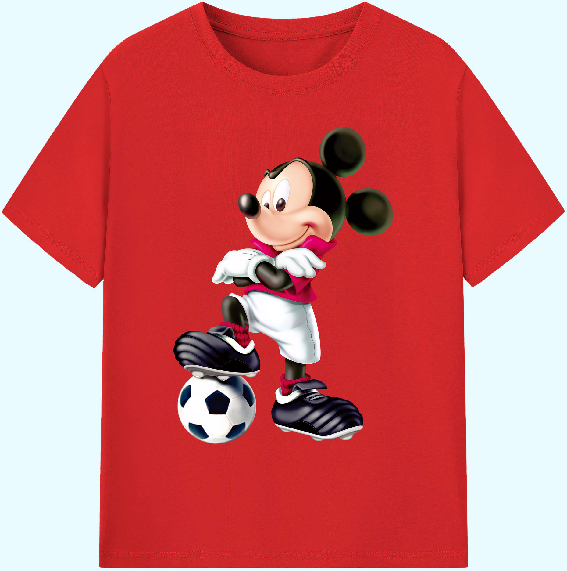 ミッキーマウス Mickey Mouse 綿100％ メンズ半袖Tシャツ｜肌触りやわらか＆通気性
