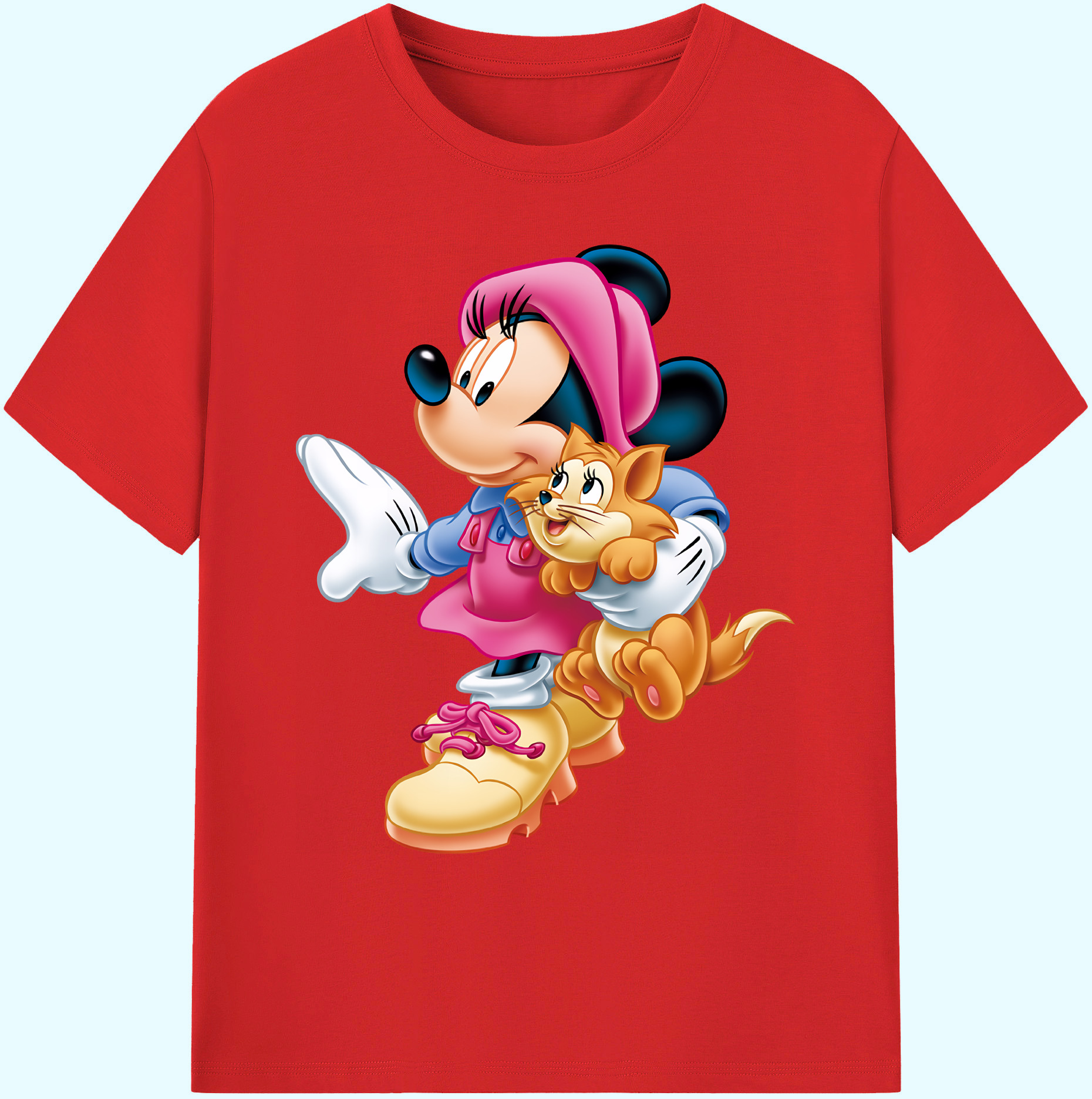 ミッキーマウス Mickey Mouse 綿100％ メンズ半袖Tシャツ｜肌触りやわらか＆通気性