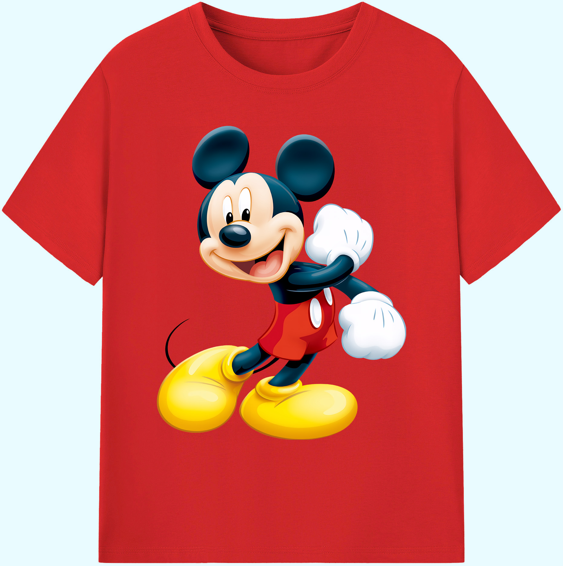（画像用） ミッキーマウス Mickey Mouse 綿100％ メンズ半袖Tシャツ｜肌触りやわらか＆通気性