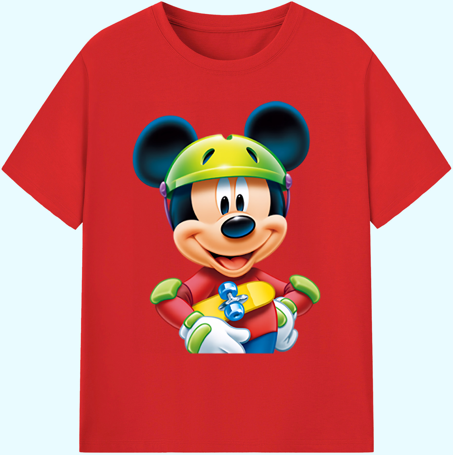 ミッキーマウス Mickey Mouse 綿100％ メンズ半袖Tシャツ｜肌触りやわらか＆通気性