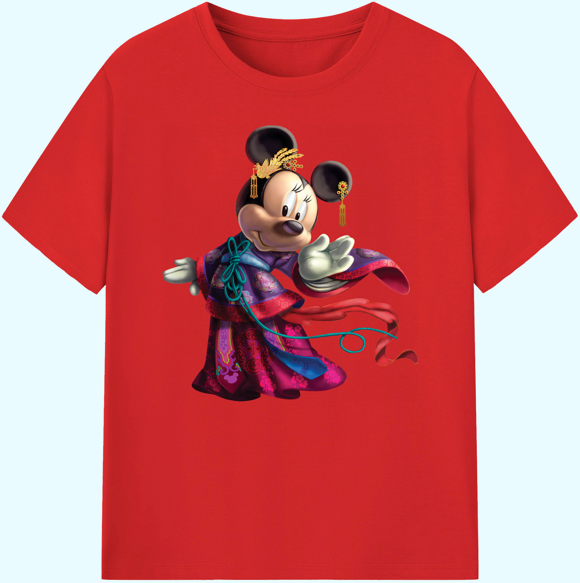ミッキーマウス Mickey Mouse 綿100％ メンズ半袖Tシャツ｜肌触りやわらか＆通気性