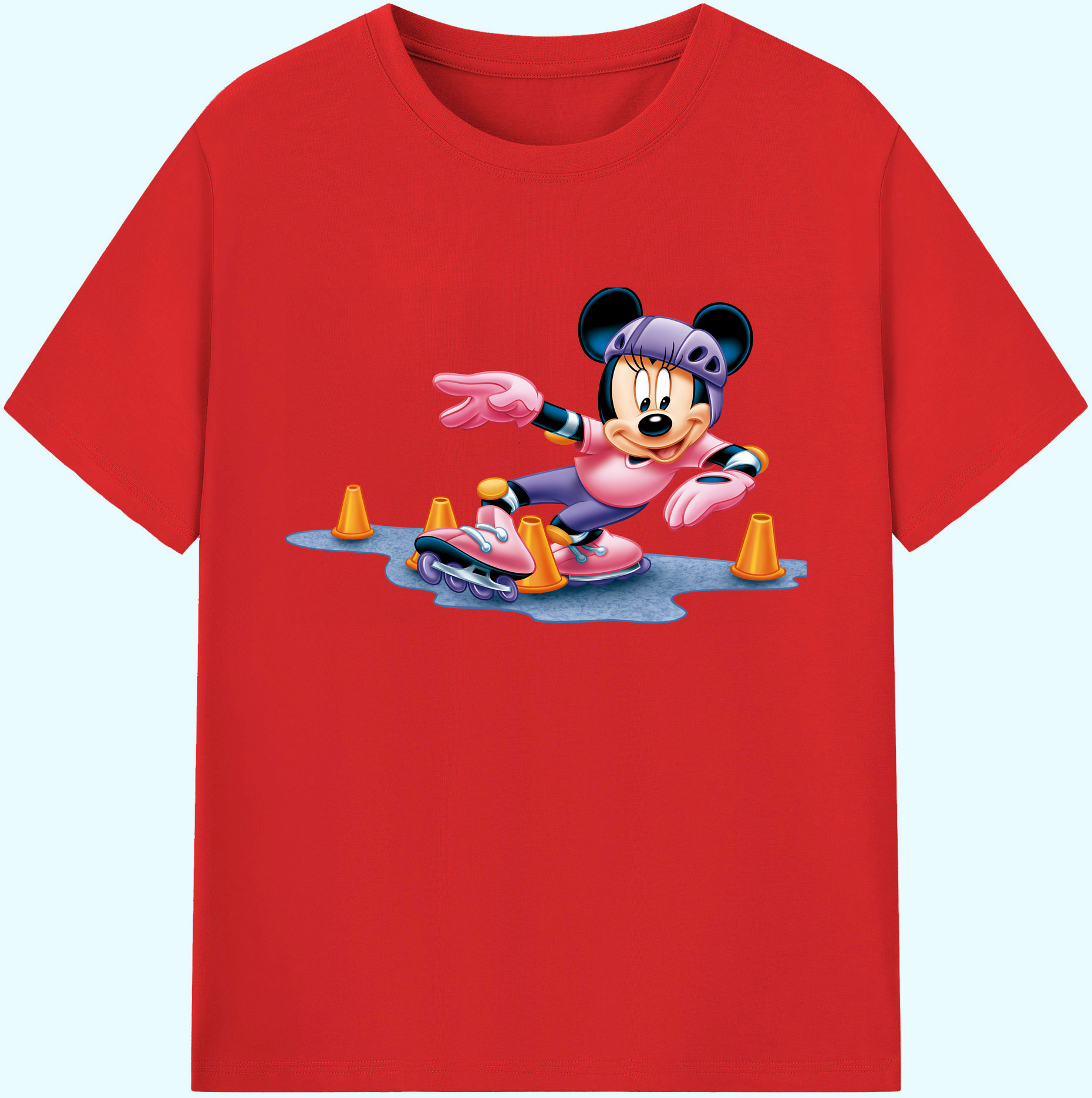 ミッキーマウス Mickey Mouse 綿100％ メンズ半袖Tシャツ｜肌触りやわらか＆通気性