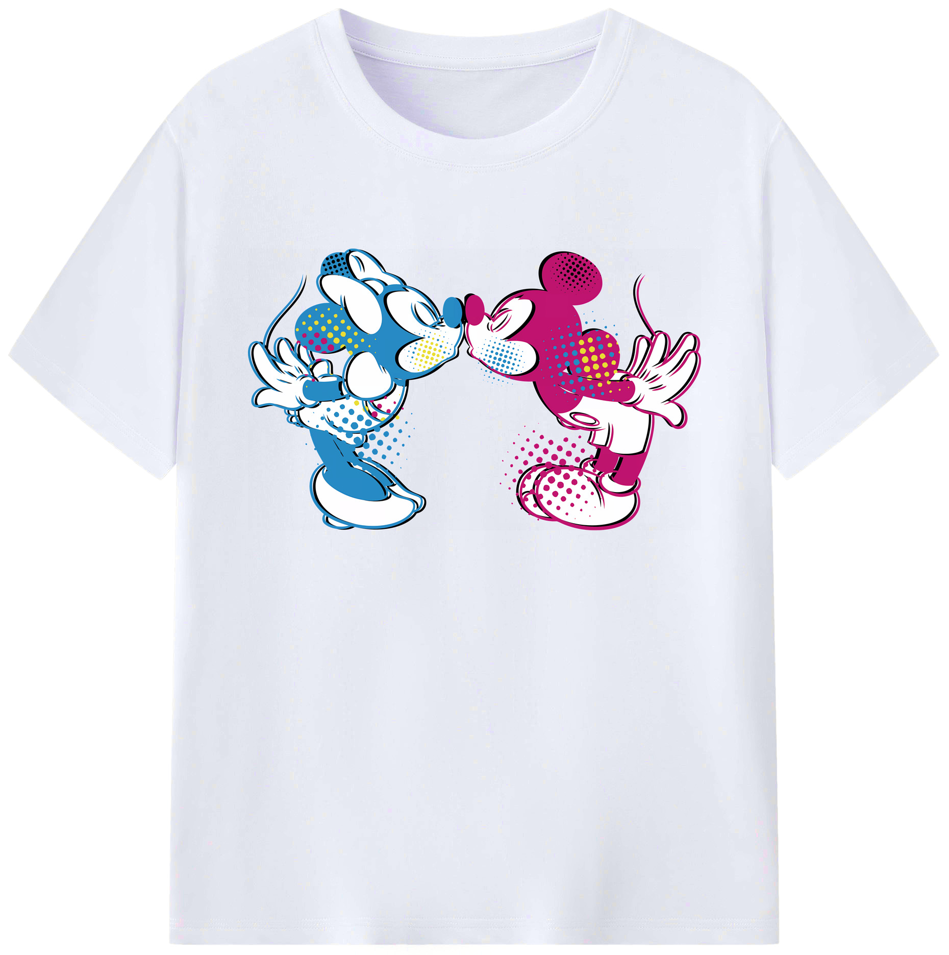 ミッキーマウス Mickey Mouse 綿100％ メンズ半袖Tシャツ｜肌触りやわらか＆通気性